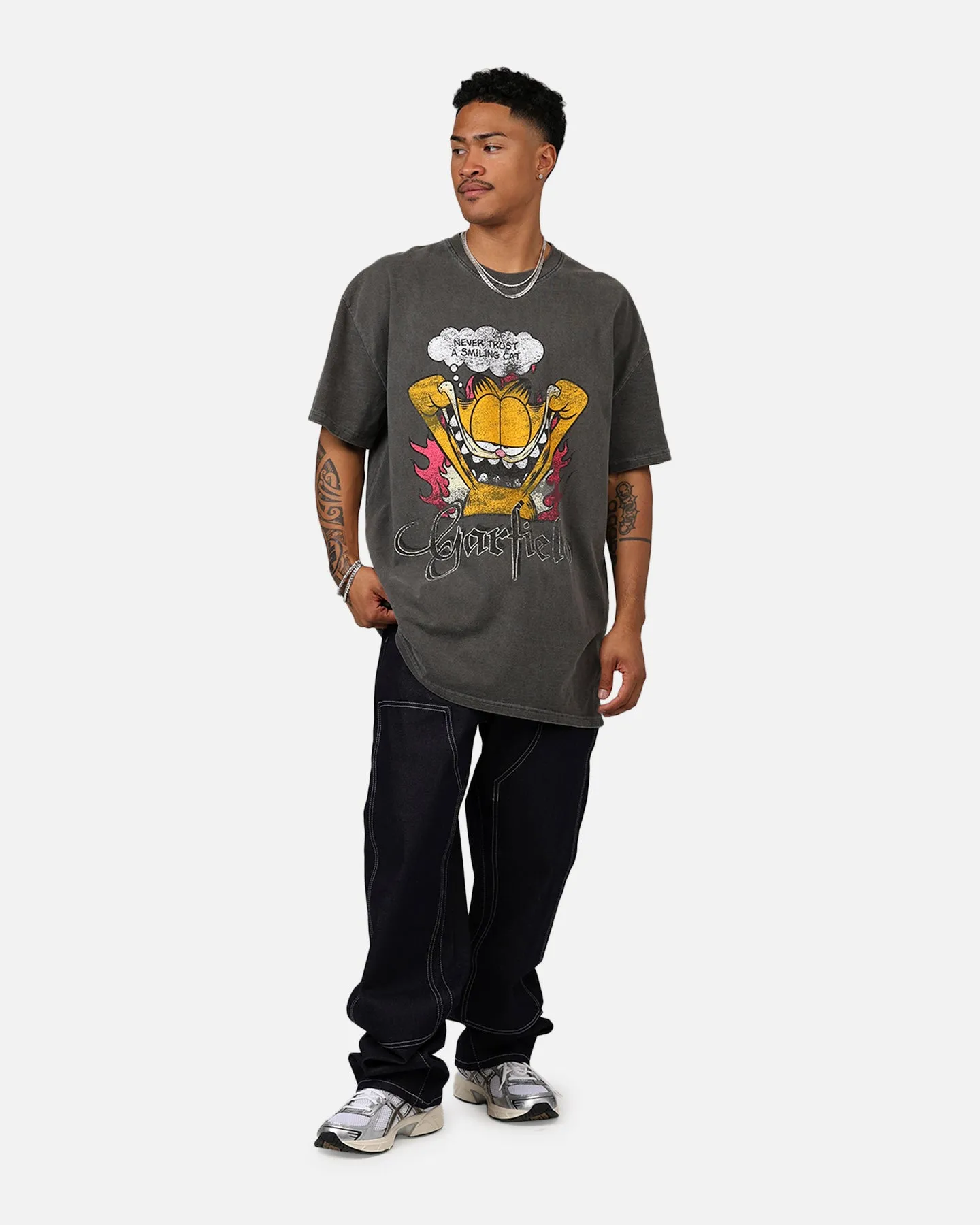 Vintage Goat Crew X Garfield Smiling Cat Heavyweight T-Shirt Vintage Black Wash sold by Culture Kings product image thumbnail 3