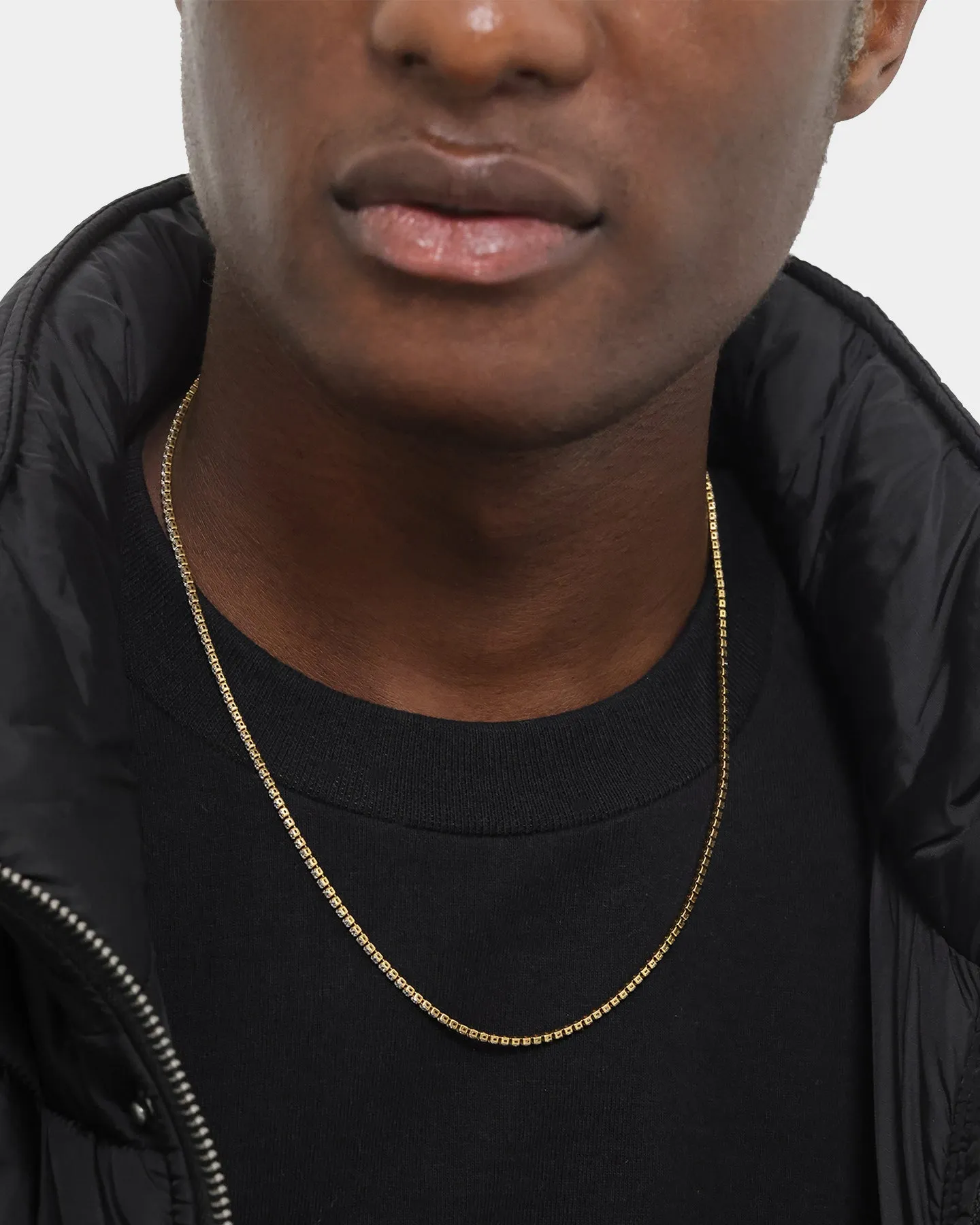 Saint Morta 2mm Micro Tennis Chain Iced Gold sold by Culture Kings