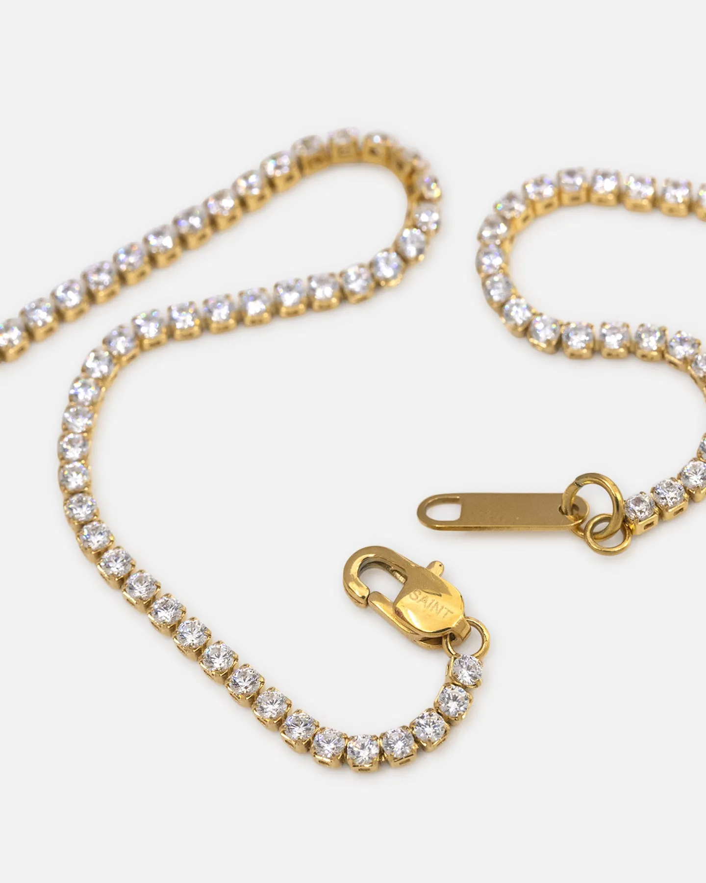 Saint Morta 2mm Micro Tennis Chain Iced Gold sold by Culture Kings product image thumbnail 5