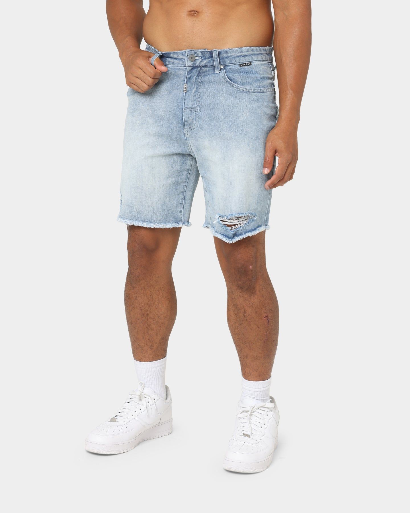 Dead Studios Relaxed Denim Shorts Washed Indigo sold by Culture Kings