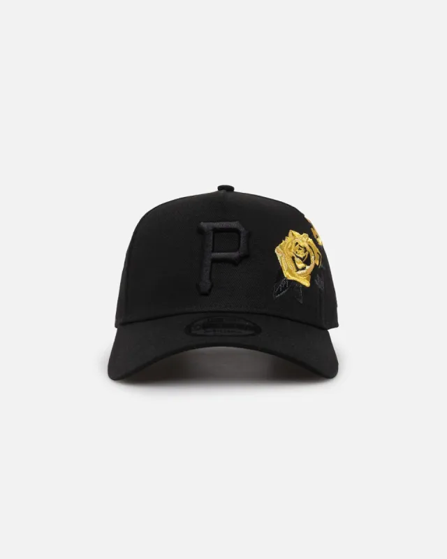 New Era Pittsburgh Pirates 'Black Tonal Gold Rose' 9FORTY A-Frame Snapback Black/Gold sold by Culture Kings