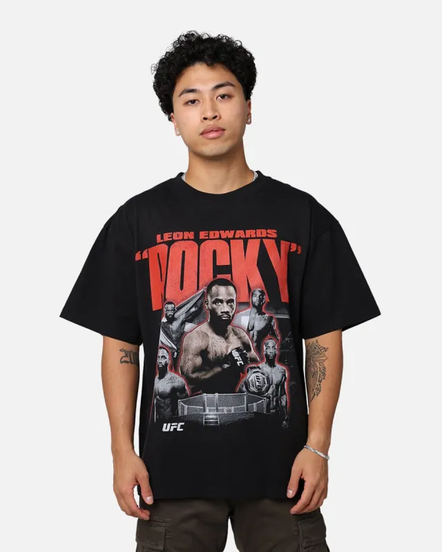 Goat Crew X UFC Leon "Rocky" Edwards Vintage T-Shirt Black Wash sold by Culture Kings