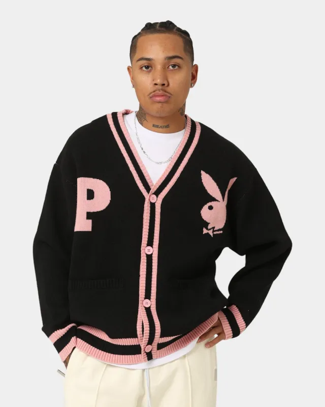 Playboy By CK Collegiate Cardigan Black/Pink sold by Culture Kings
