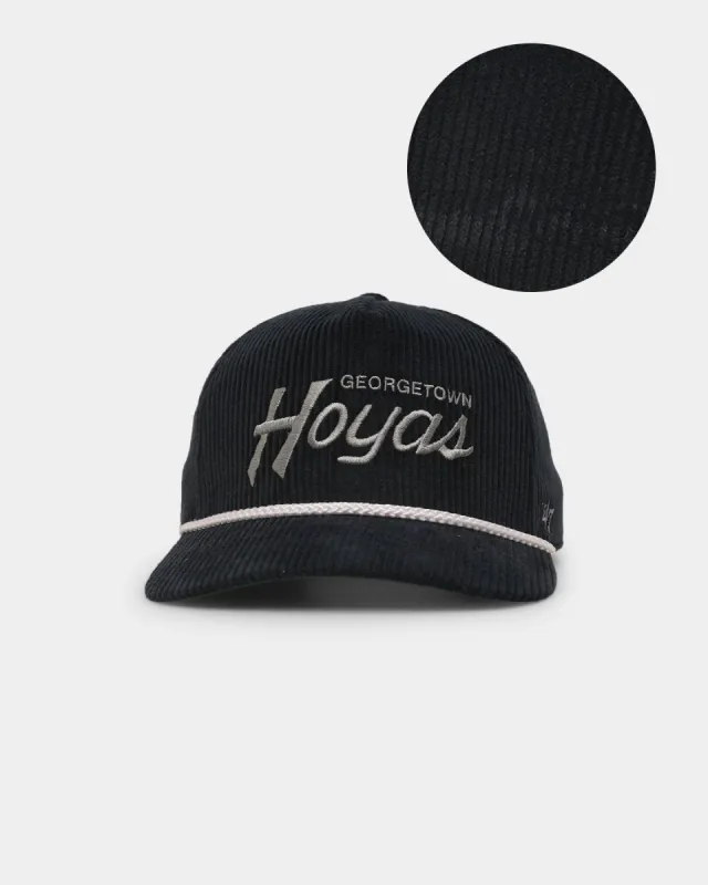 47 Brand Georgetown Hoyas 'NCAA Corduroy Team Script' Corduroy Crossrope 57 Hitch Snapback Navy sold by Culture Kings