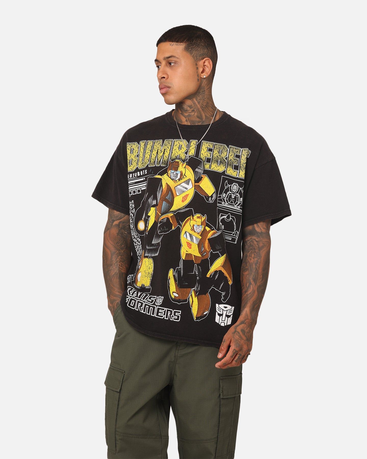 Goat Crew X Transformers Bumble Bee Vintage T-Shirt Black Wash sold by Culture Kings