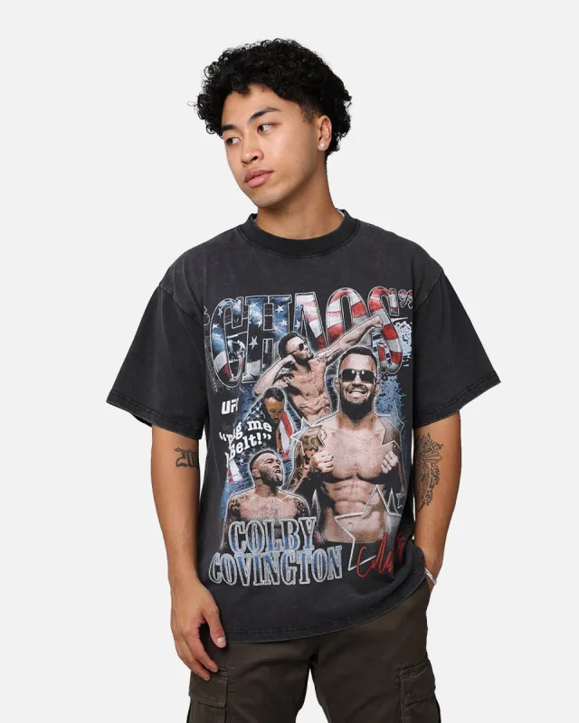 Goat Crew X UFC Colby Covington Belt Vintage T-Shirt Washed Black sold by Culture Kings