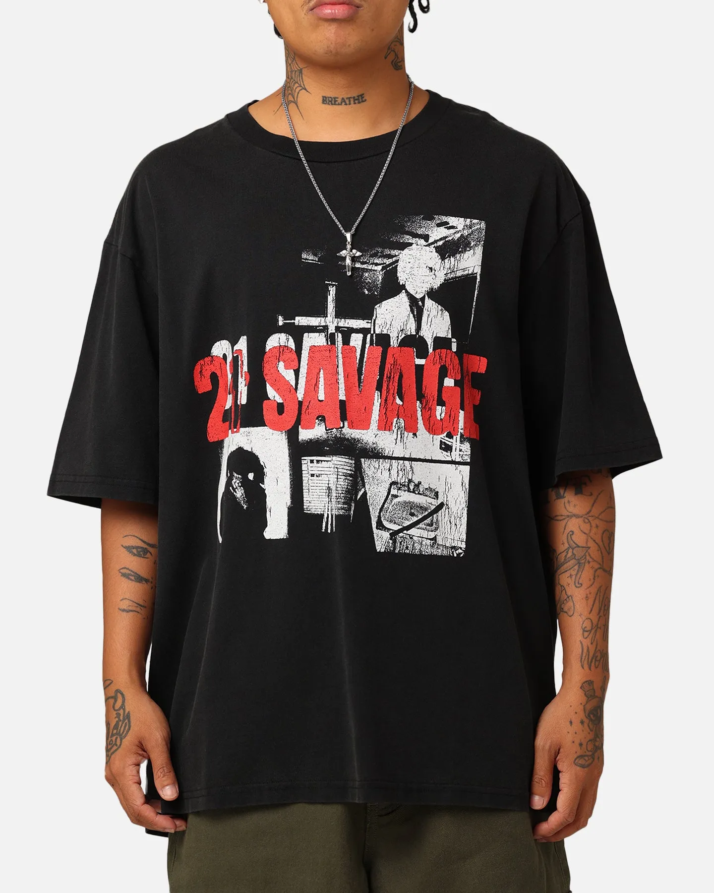 21 Savage American Dream T-Shirt Washed Black sold by Culture Kings