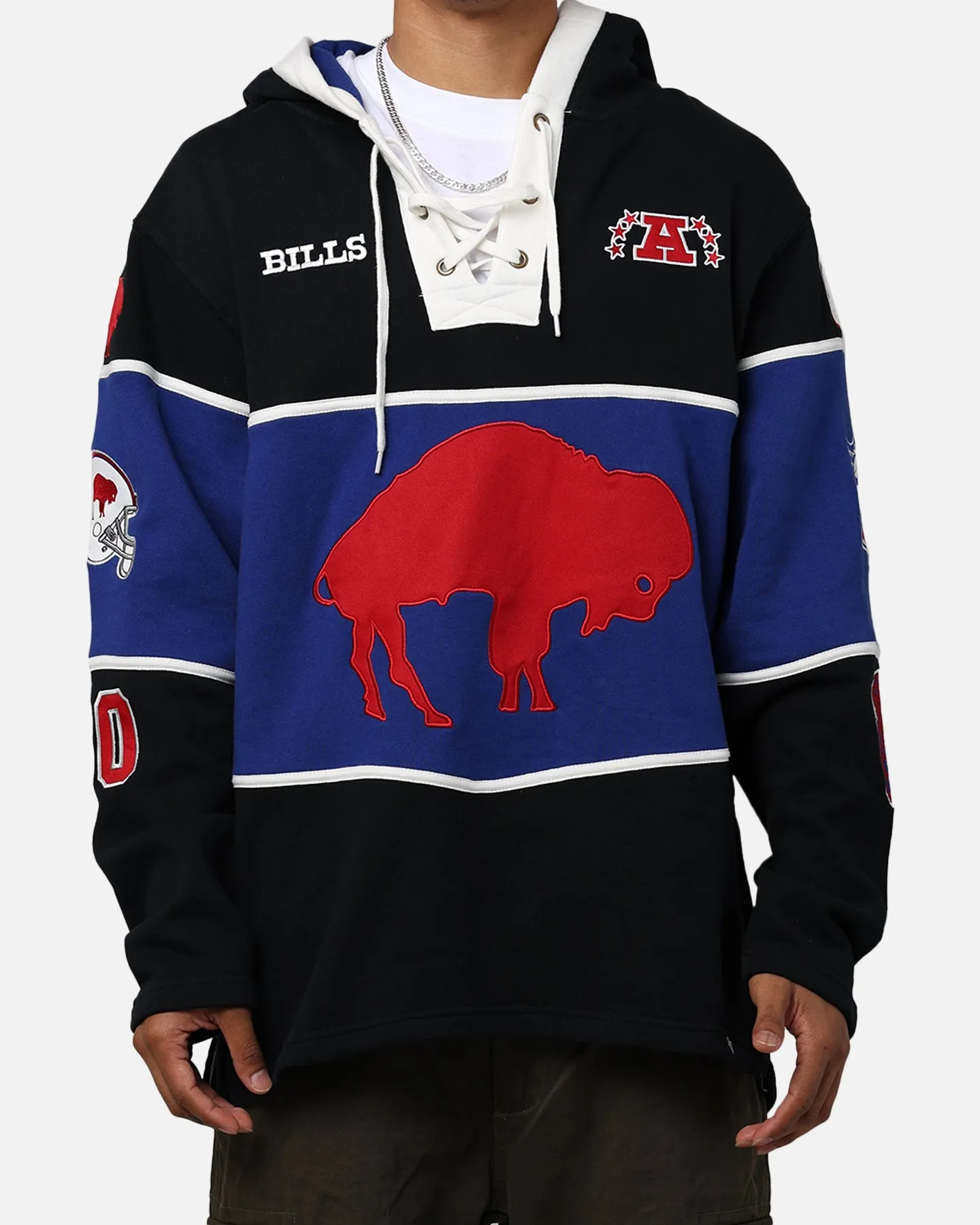 47 Brand Buffalo Bills NFL + Legacy Lacer Hoodie Jet Black sold by Culture Kings product image thumbnail 2