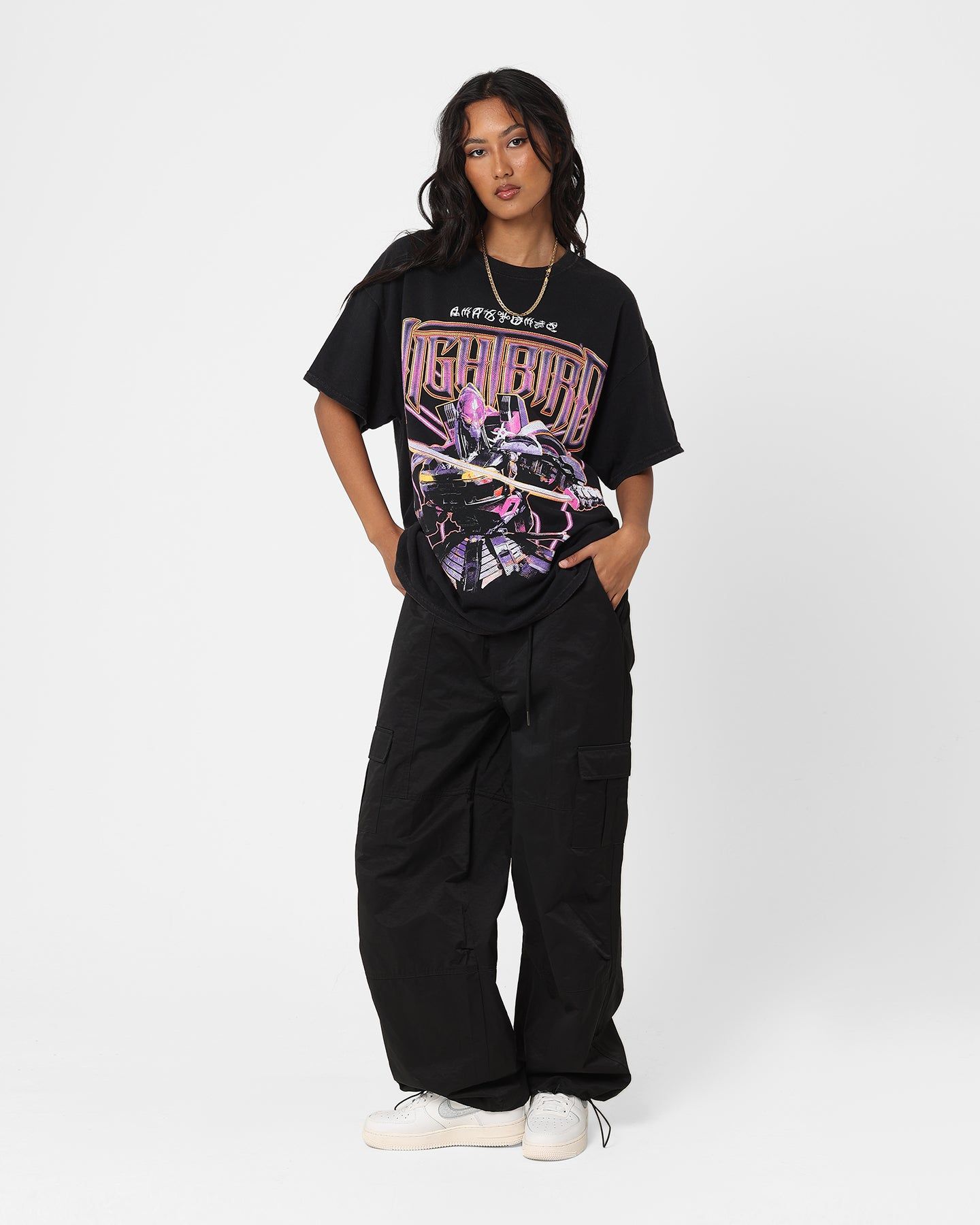 Goat Crew X Transformers Nightbird Vintage T-Shirt Black Wash sold by Culture Kings