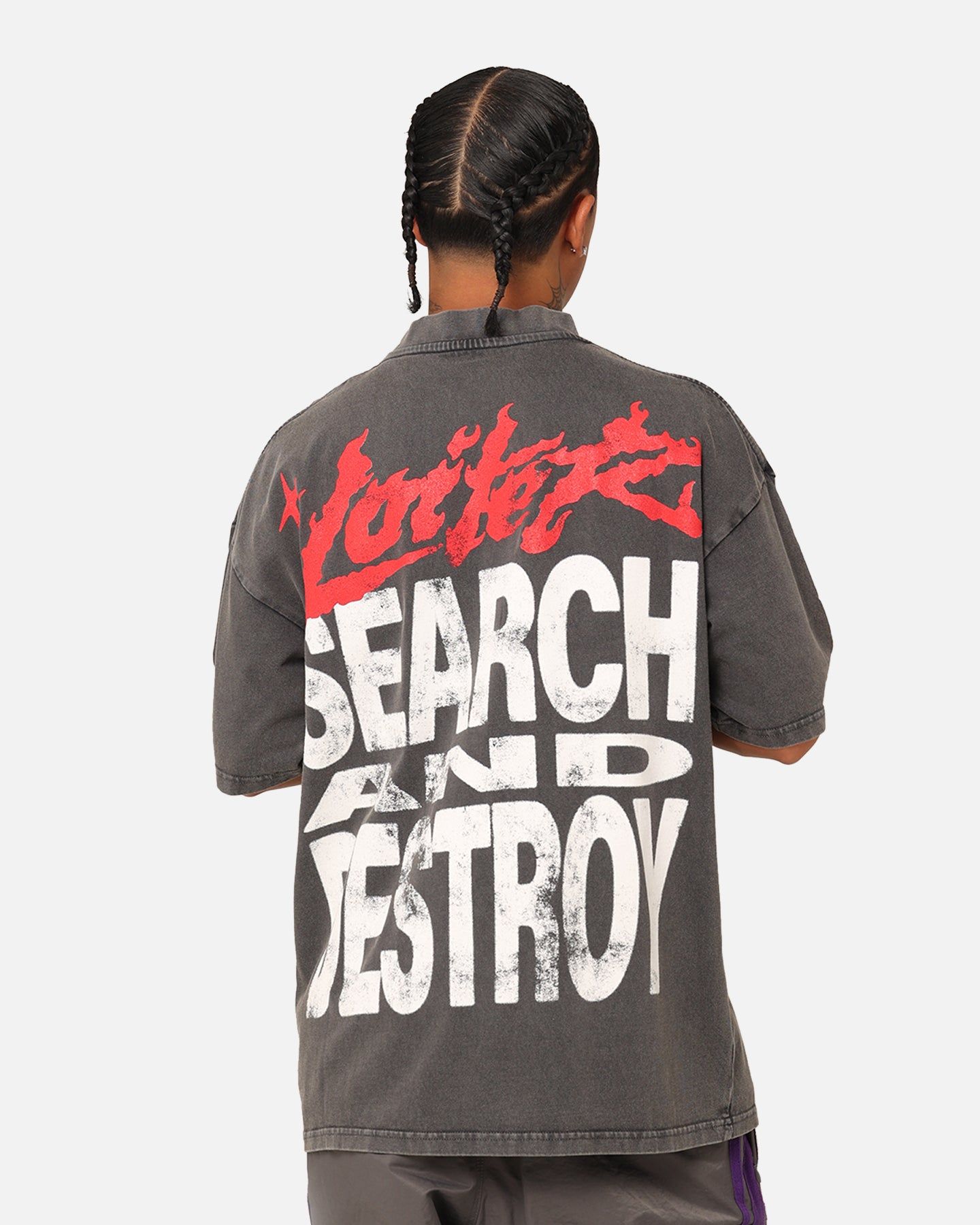 Loiter Search And Destroy Oversized T-Shirt Charcoal Grey sold by Culture Kings product image thumbnail 2