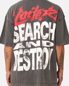 Loiter Search And Destroy Oversized T-Shirt Charcoal Grey sold by Culture Kings