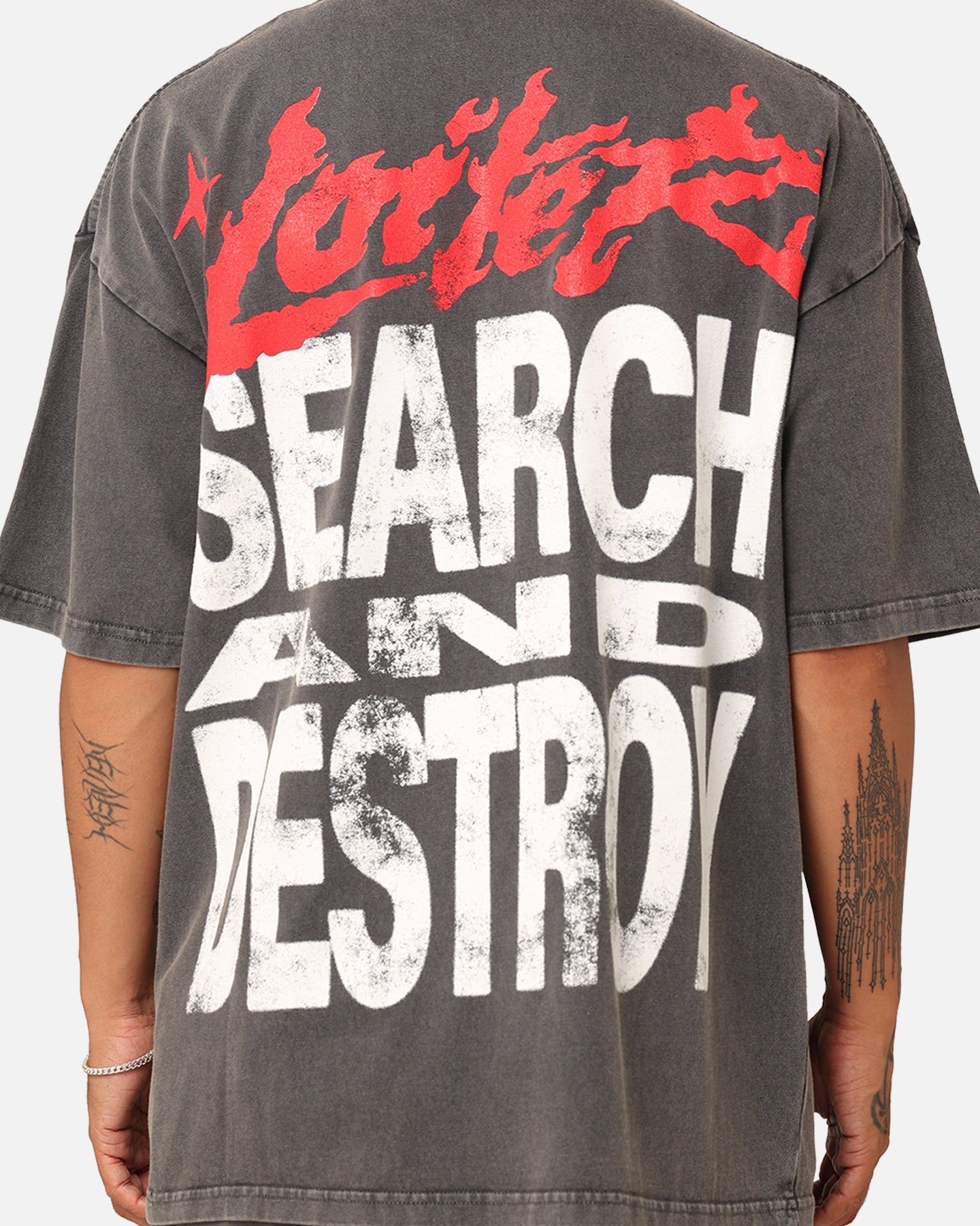 Loiter Search And Destroy Oversized T-Shirt Charcoal Grey sold by Culture Kings product image thumbnail 5