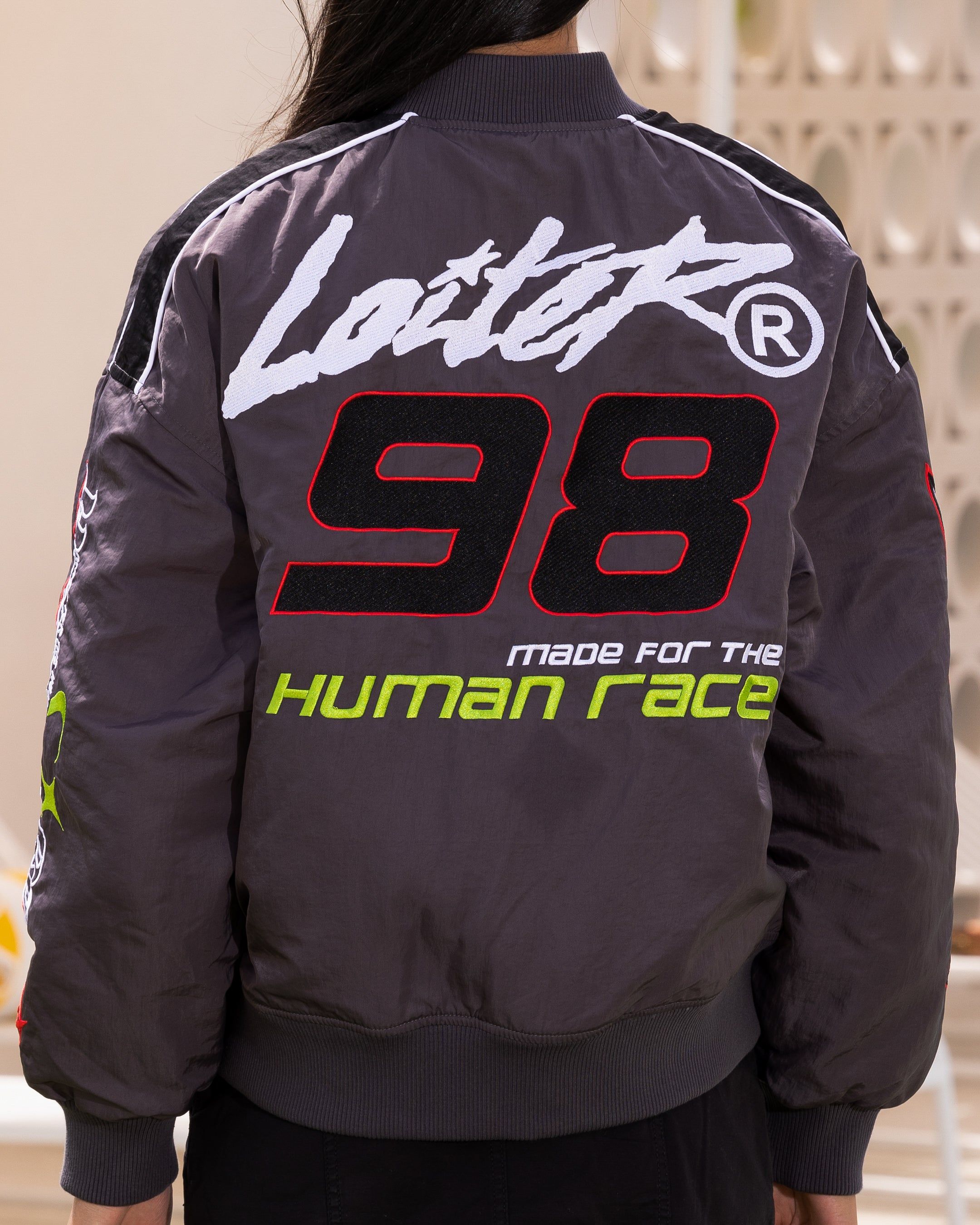 Loiter Racer Motor Jacket Charcoal sold by Culture Kings product image thumbnail 5