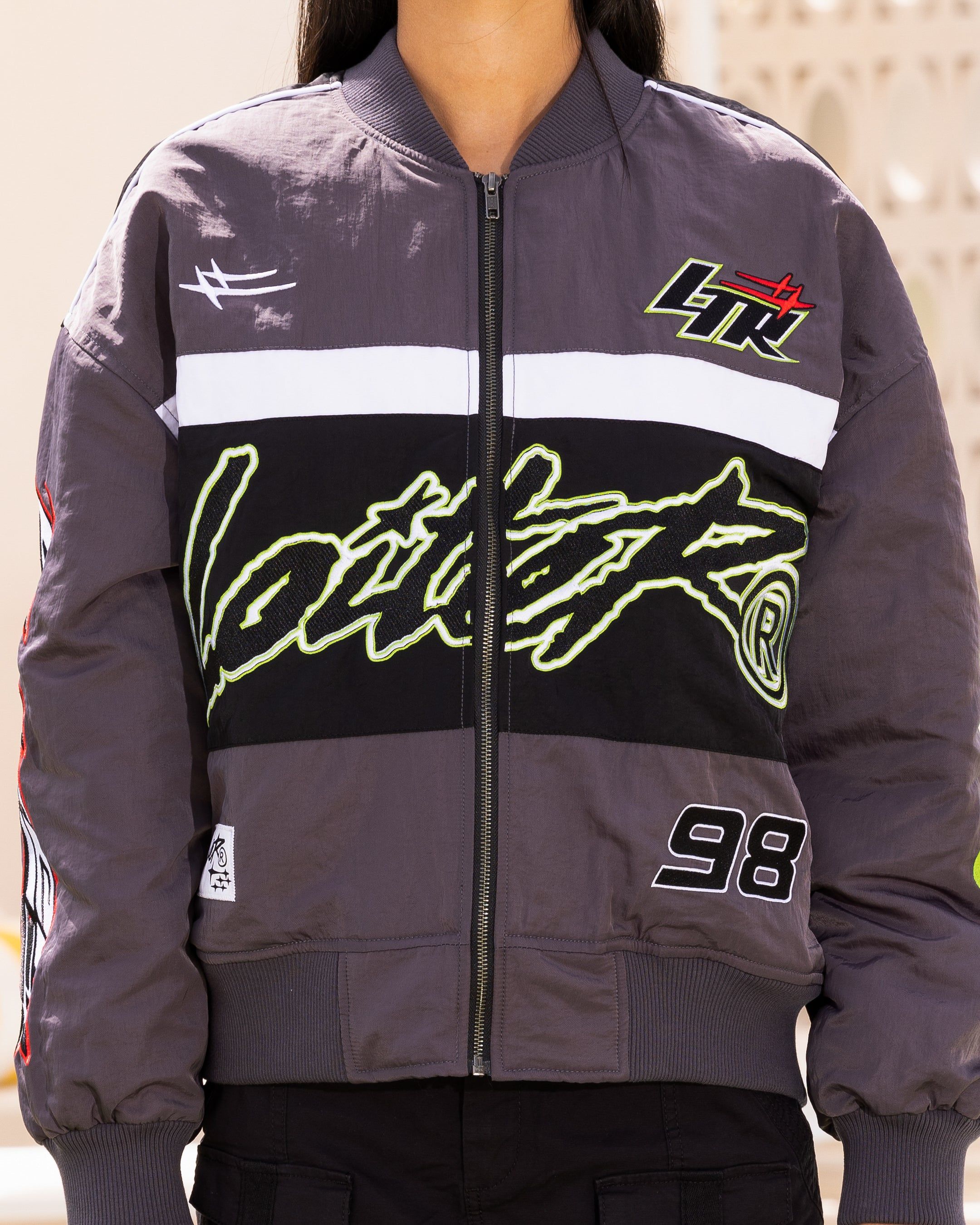 Loiter Racer Motor Jacket Charcoal sold by Culture Kings product image thumbnail 4