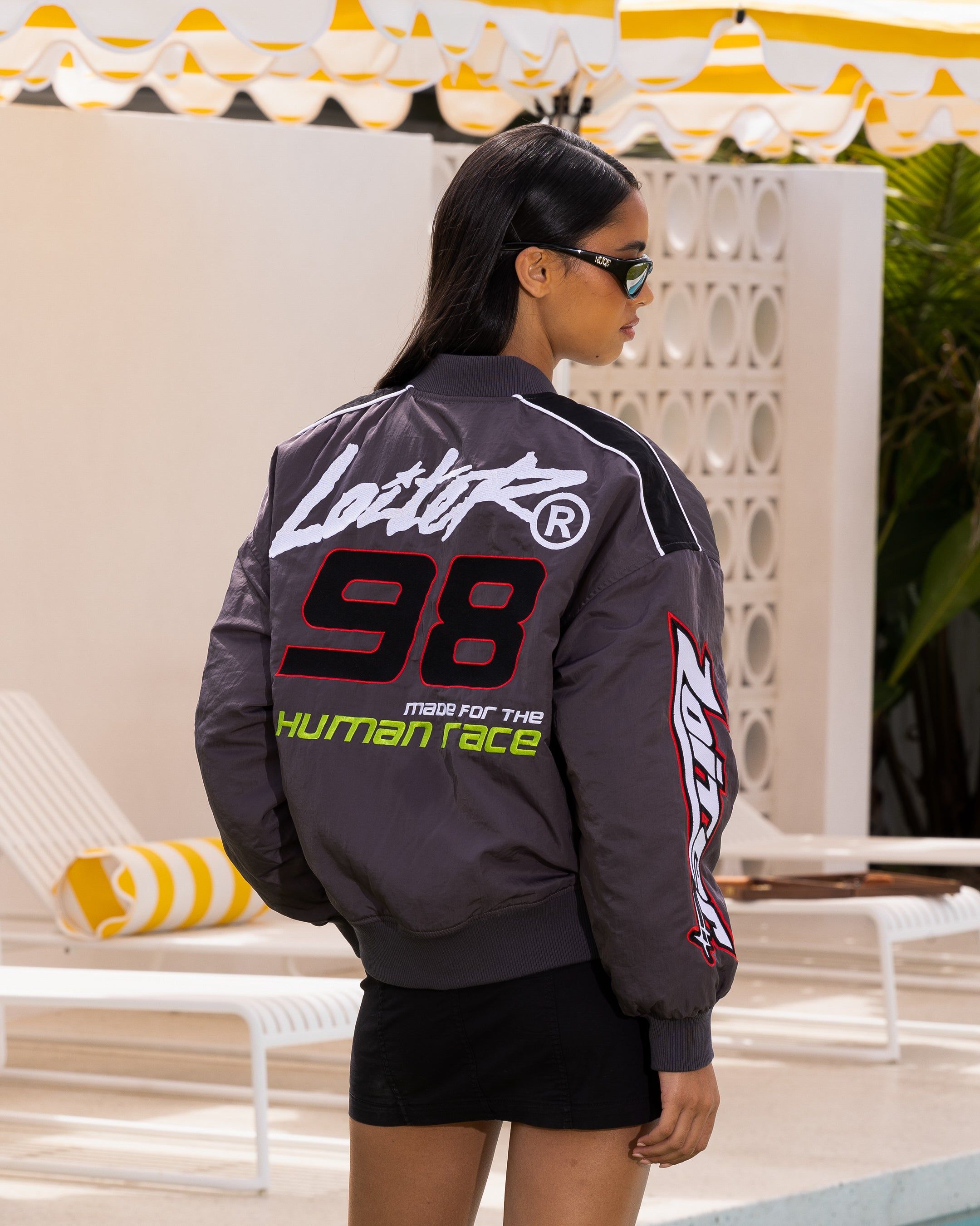 Loiter Racer Motor Jacket Charcoal sold by Culture Kings product image thumbnail 2