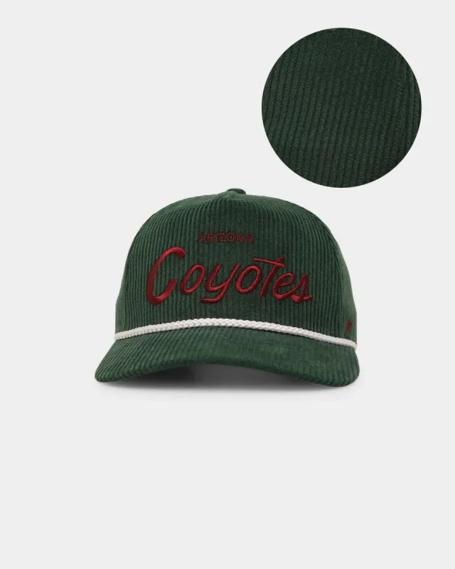 47 Brand Arizona Coyotes 'NHL Corduroy Team Script' Corduroy Crossrope 47 Hitch Snapback Dark Green sold by Culture Kings