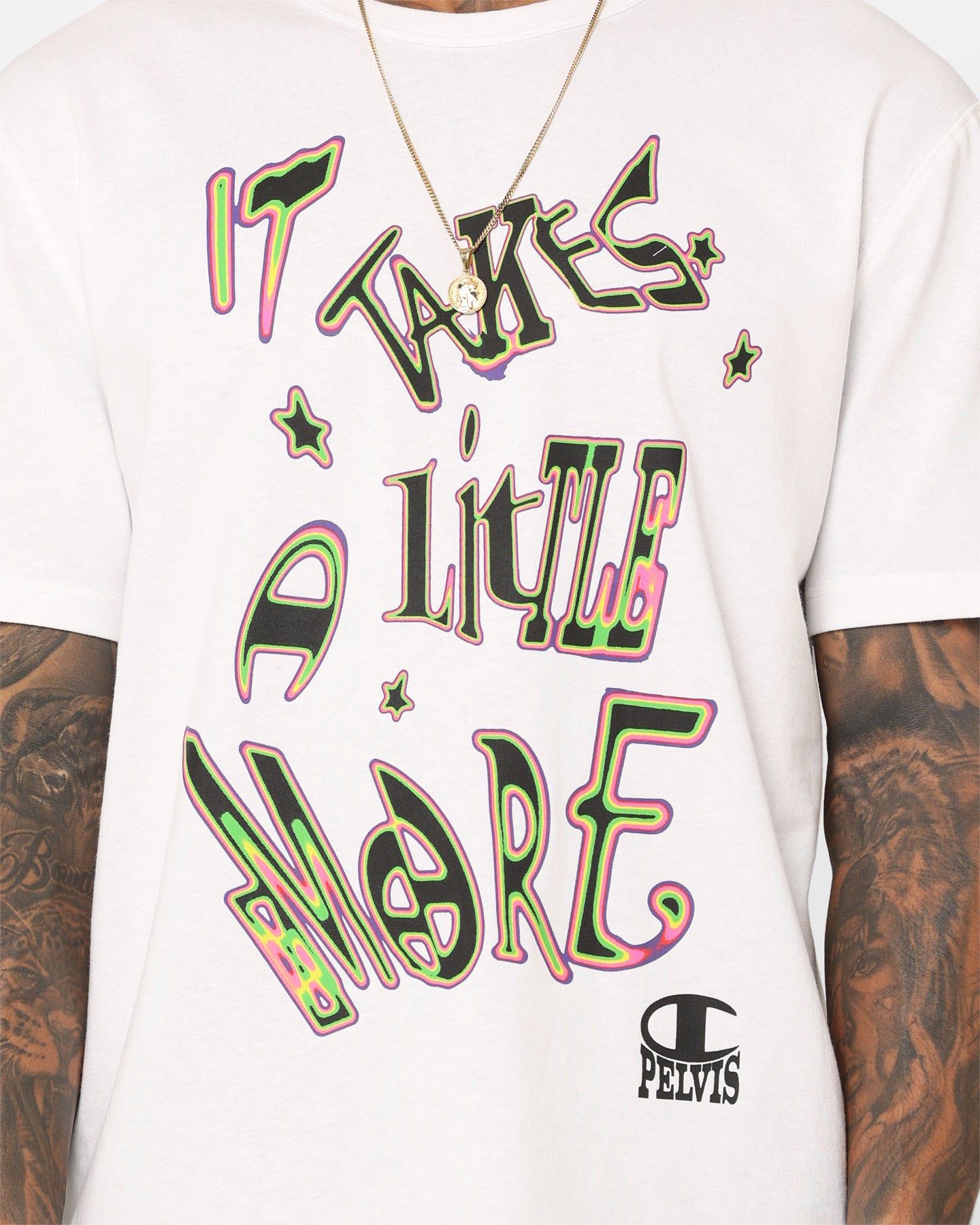 Champion X Pelvis Script T-Shirt White sold by Culture Kings product image thumbnail 3