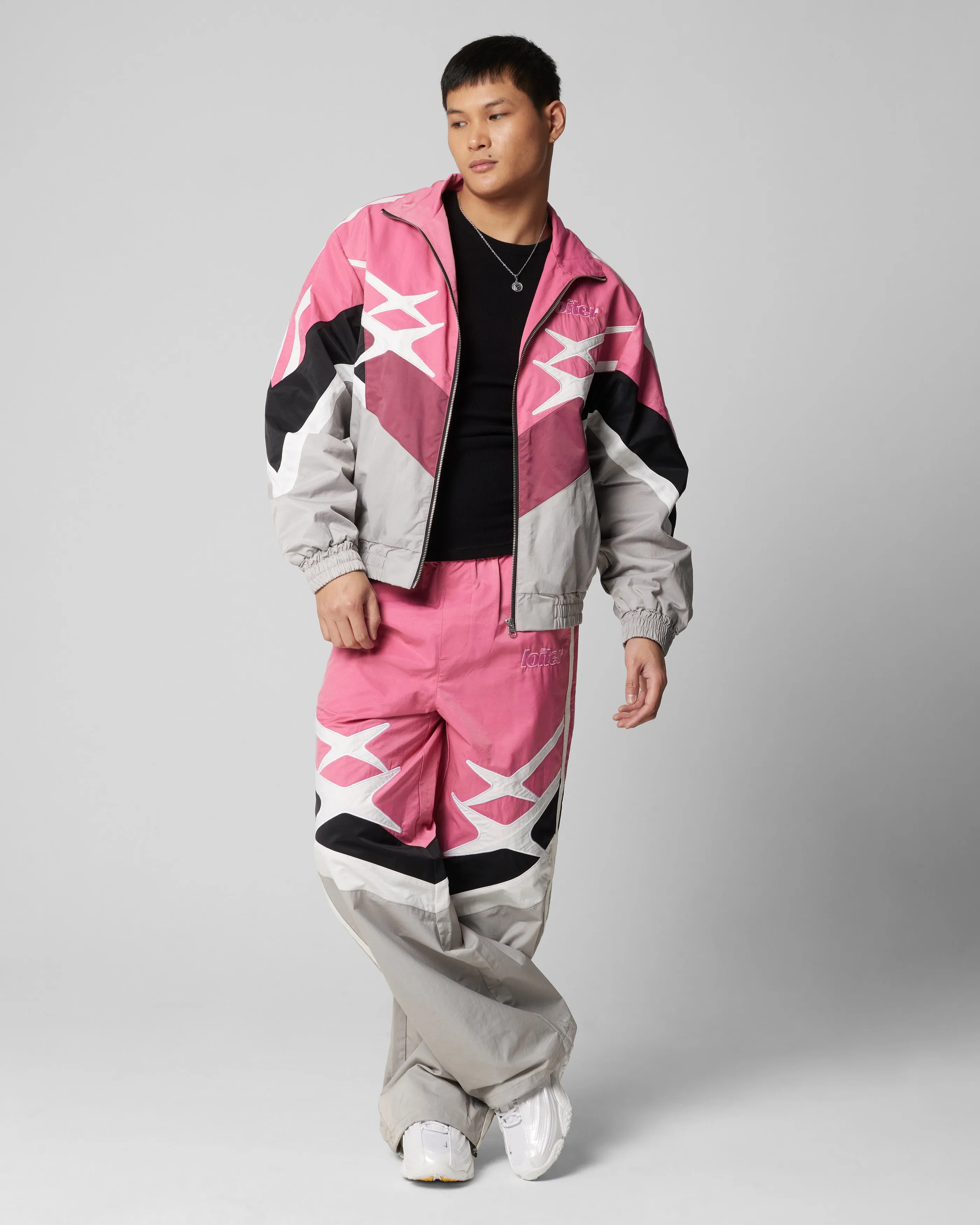 Loiter Hybrid Trackpants Pink/Grey sold by Culture Kings product image thumbnail 2
