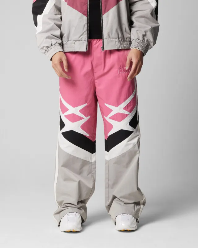 Loiter Hybrid Trackpants Pink/Grey sold by Culture Kings