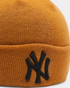 New Era New York Yankees Pom Knit Beanie Wheat sold by Culture Kings