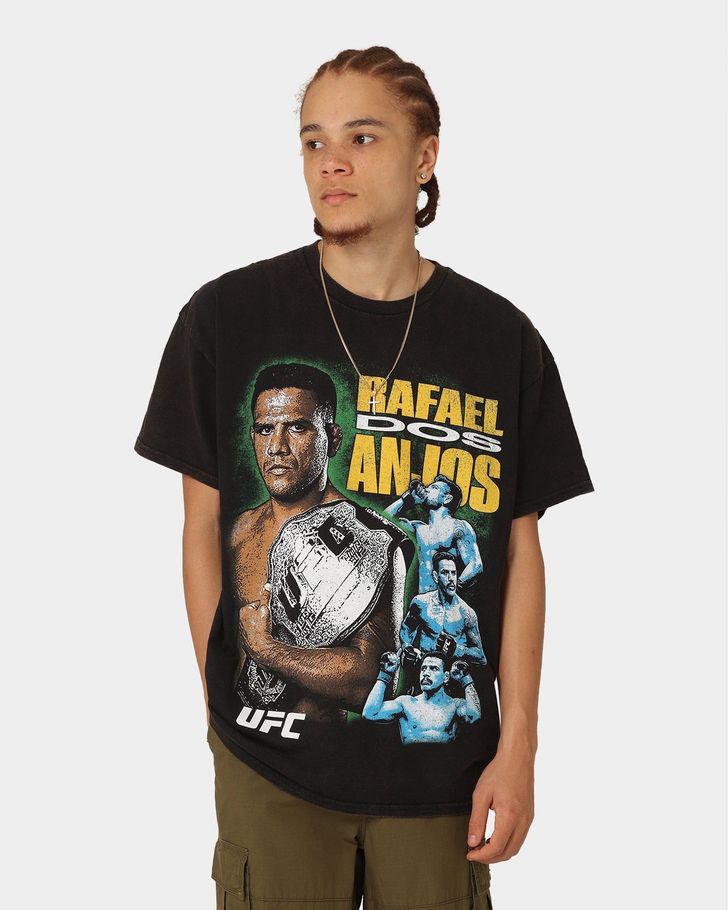 Goat Crew X UFC Rafael Dos Anjos Vintage T-Shirt Black Wash sold by Culture Kings