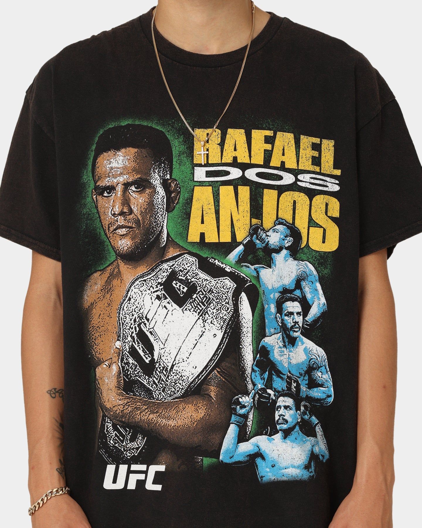 Goat Crew X UFC Rafael Dos Anjos Vintage T-Shirt Black Wash sold by Culture Kings product image thumbnail 3