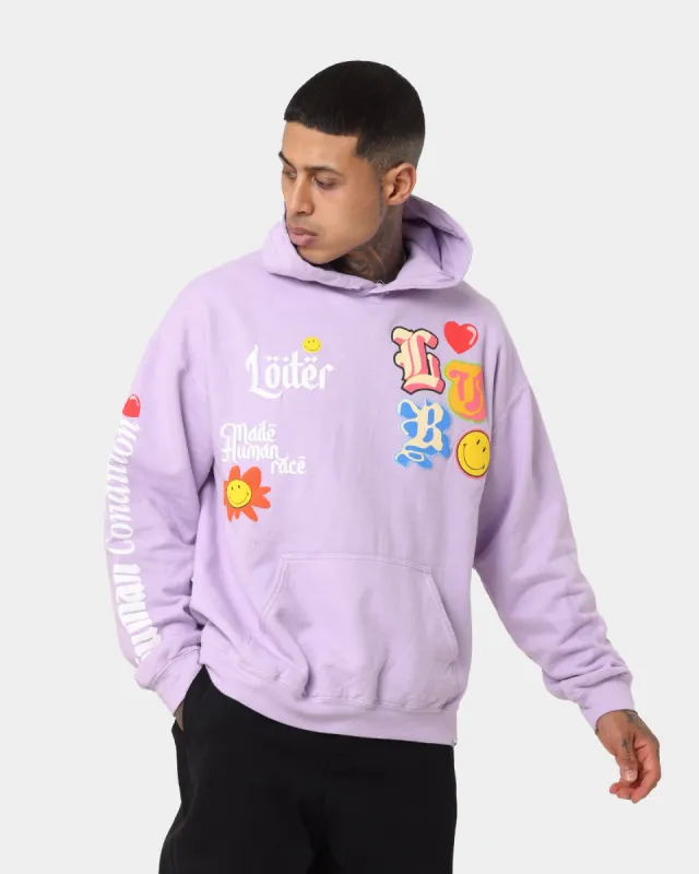 Loiter X Smiley Logo Puff Print Hoodie Lilac sold by Culture Kings