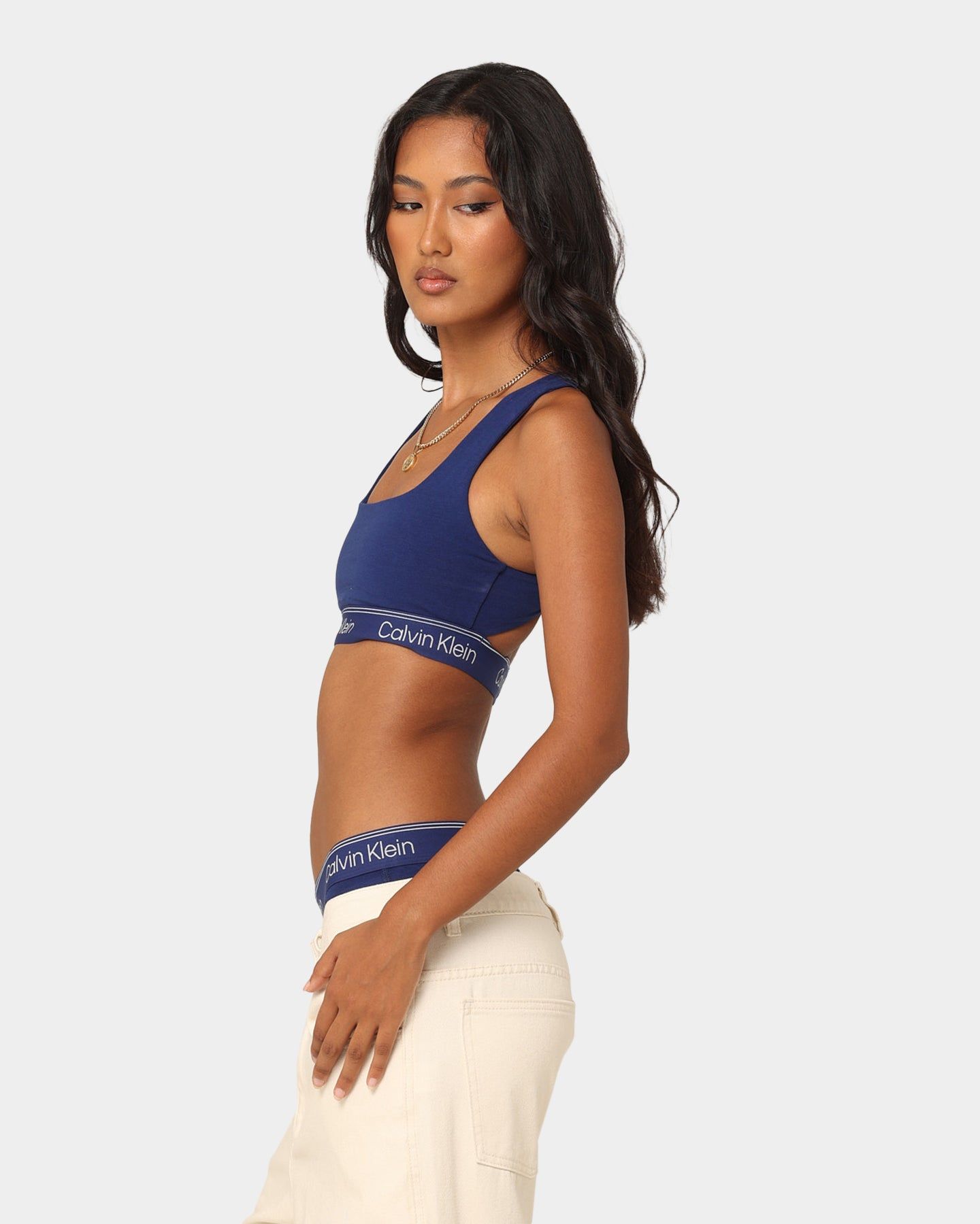 Calvin Klein Women's Athletic Unlined Bralette Blue Depth sold by Culture Kings product image thumbnail 6
