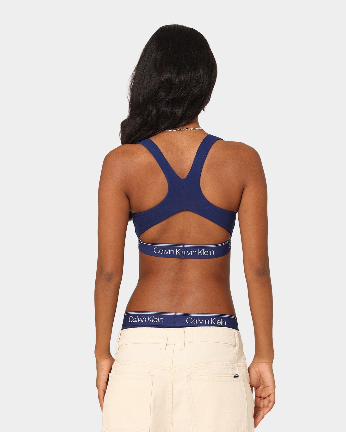 Calvin Klein Women's Athletic Unlined Bralette Blue Depth sold by Culture Kings product image thumbnail 4