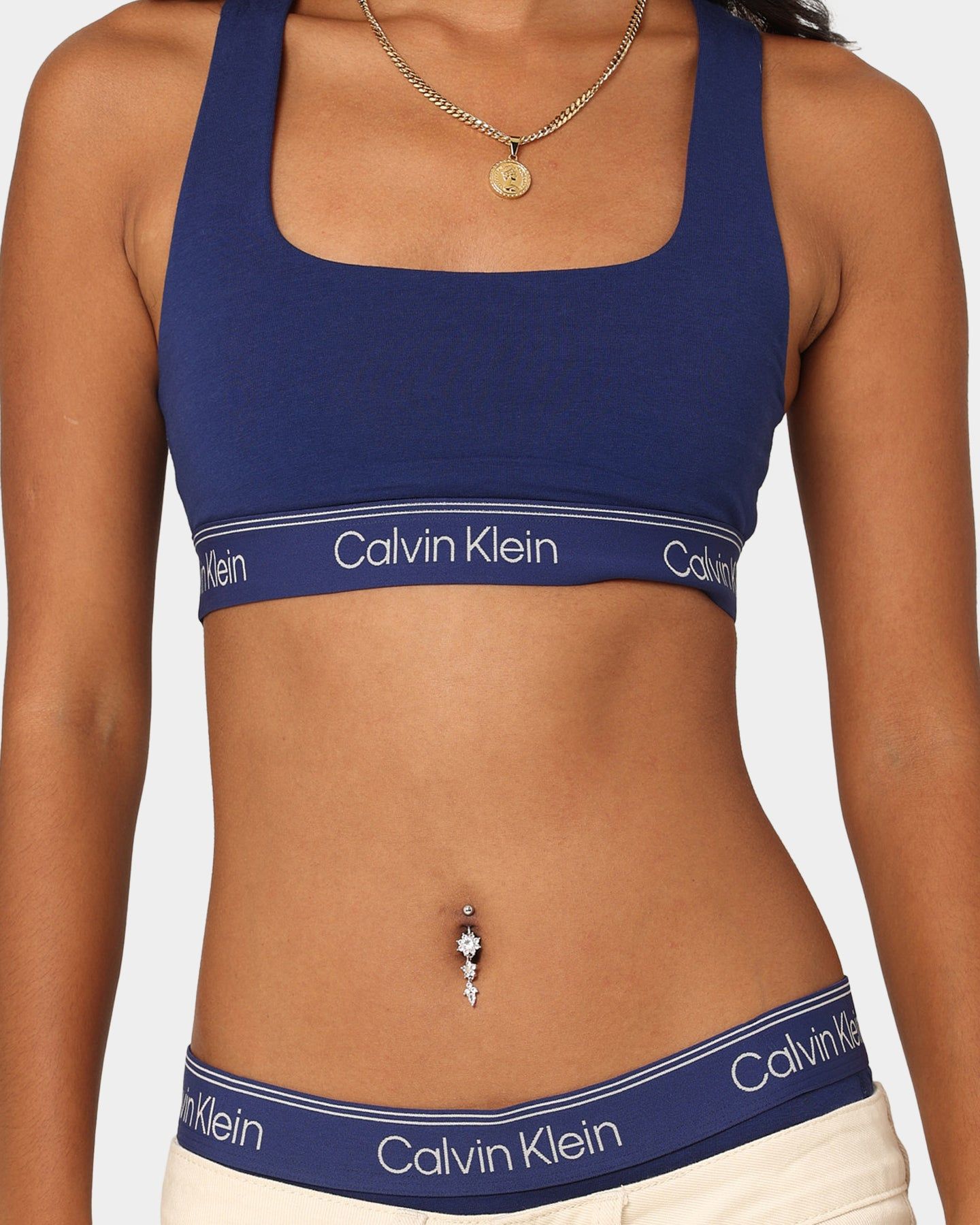 Calvin Klein Women's Athletic Unlined Bralette Blue Depth sold by Culture Kings product image thumbnail 3
