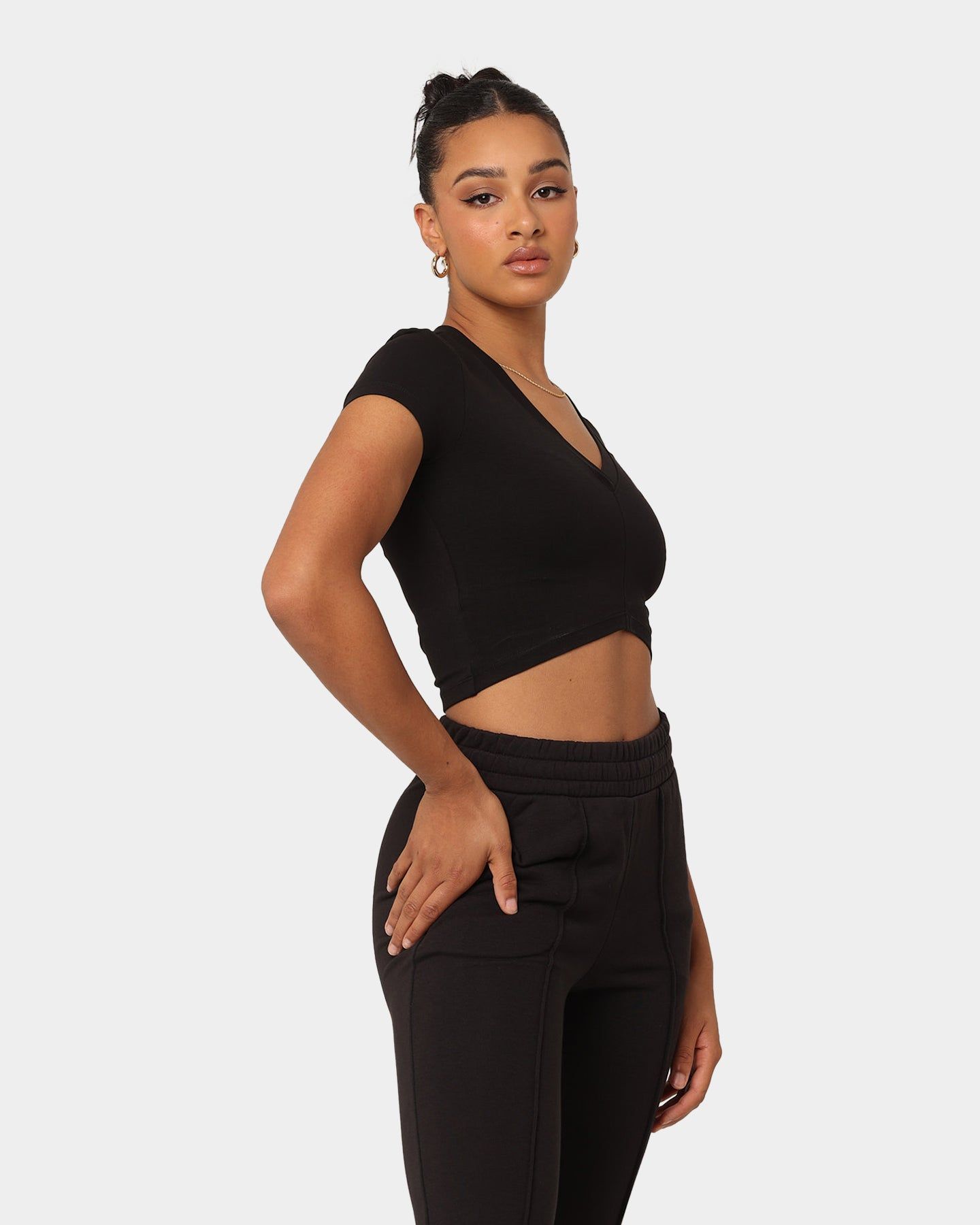 Puma Women's Classics Cropped Slim T-Shirt Puma Black sold by Culture Kings product image thumbnail 5