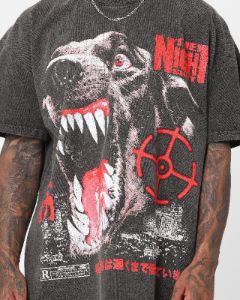 The Night Shift Dog Heavyweight Vintage T-Shirt Black Wash sold by Culture Kings