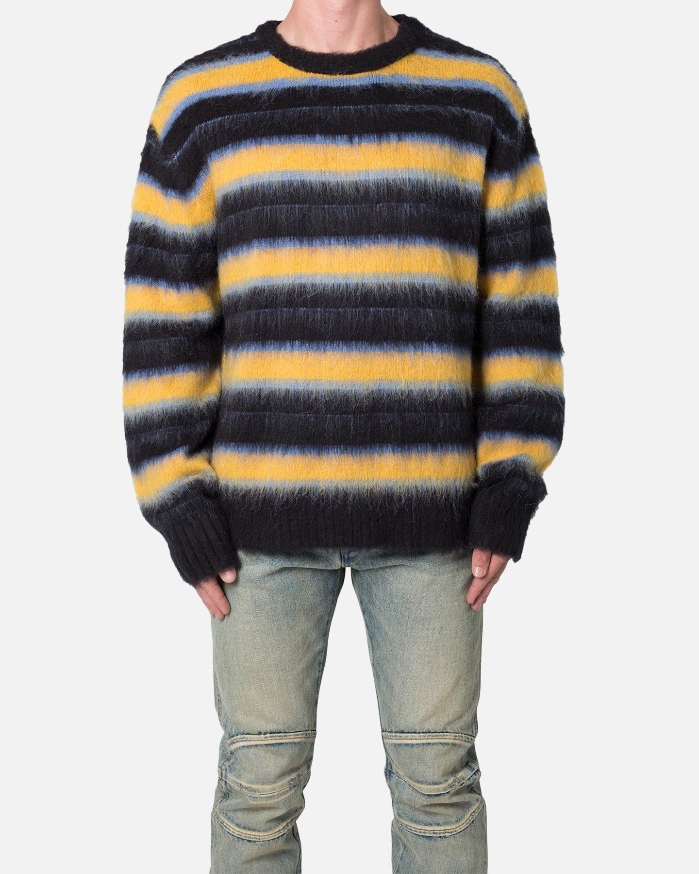 MNML Striped Mohair Sweater Black sold by Culture Kings