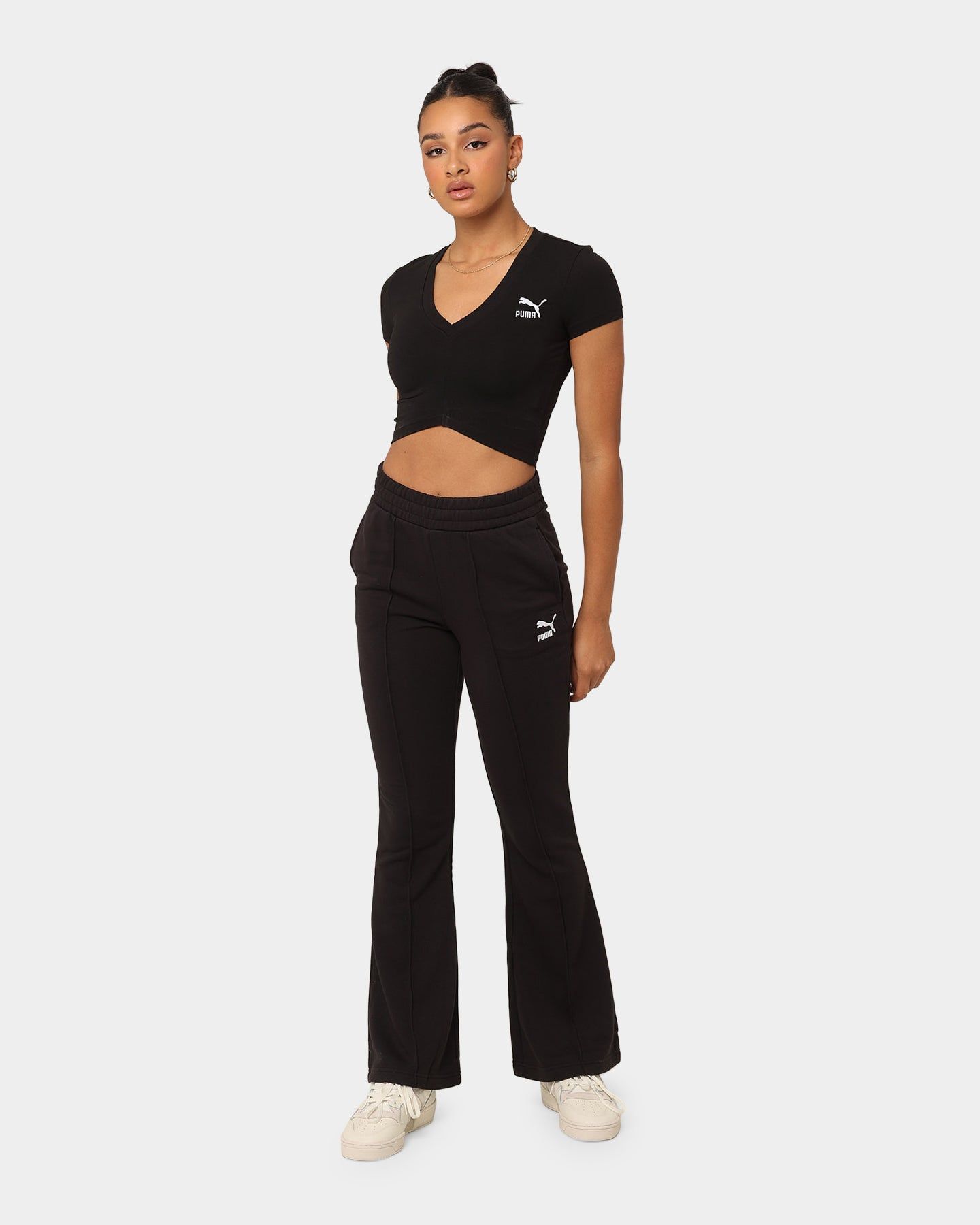 Puma Women's Classics Cropped Slim T-Shirt Puma Black sold by Culture Kings product image thumbnail 2