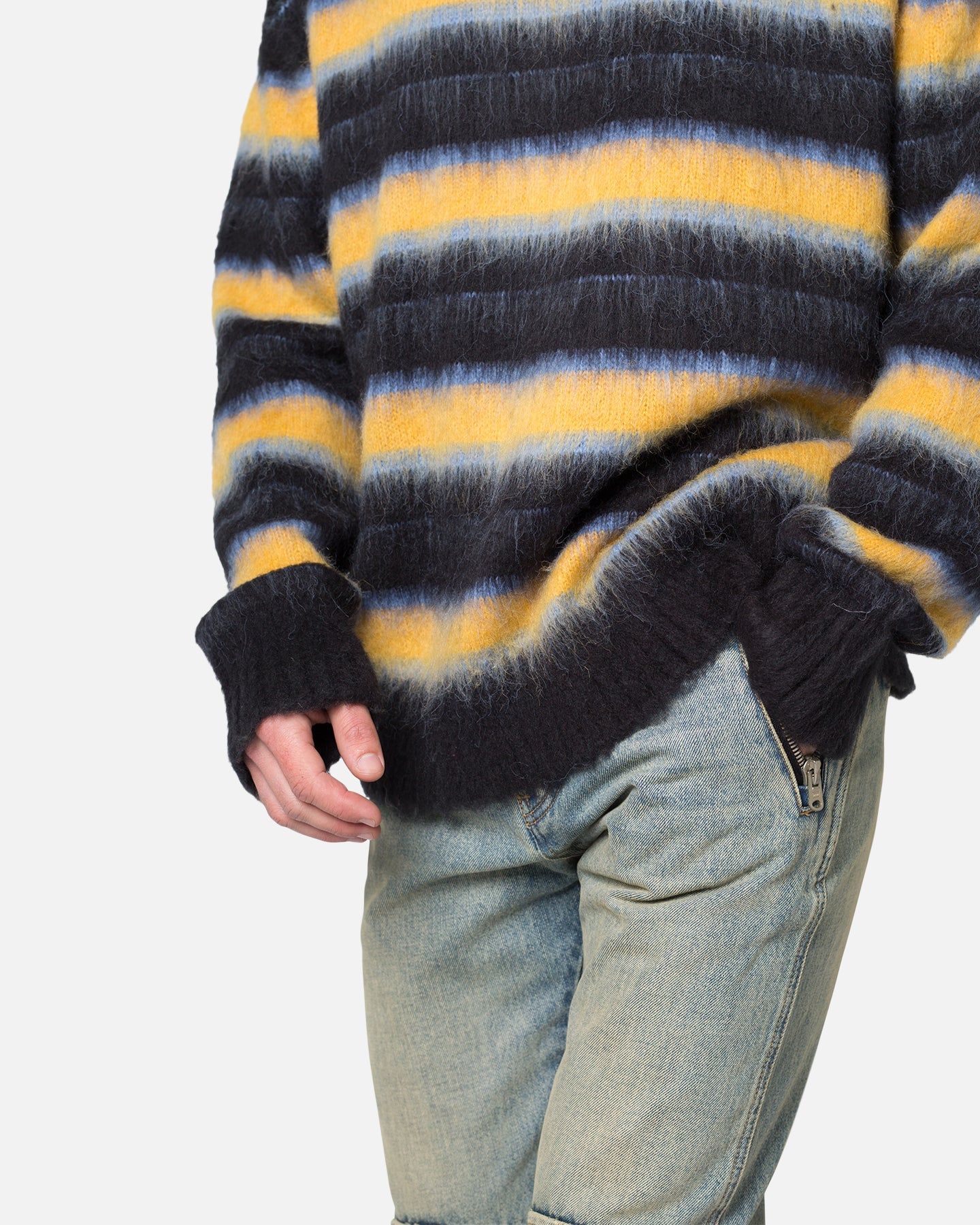 MNML Striped Mohair Sweater Black sold by Culture Kings product image thumbnail 5
