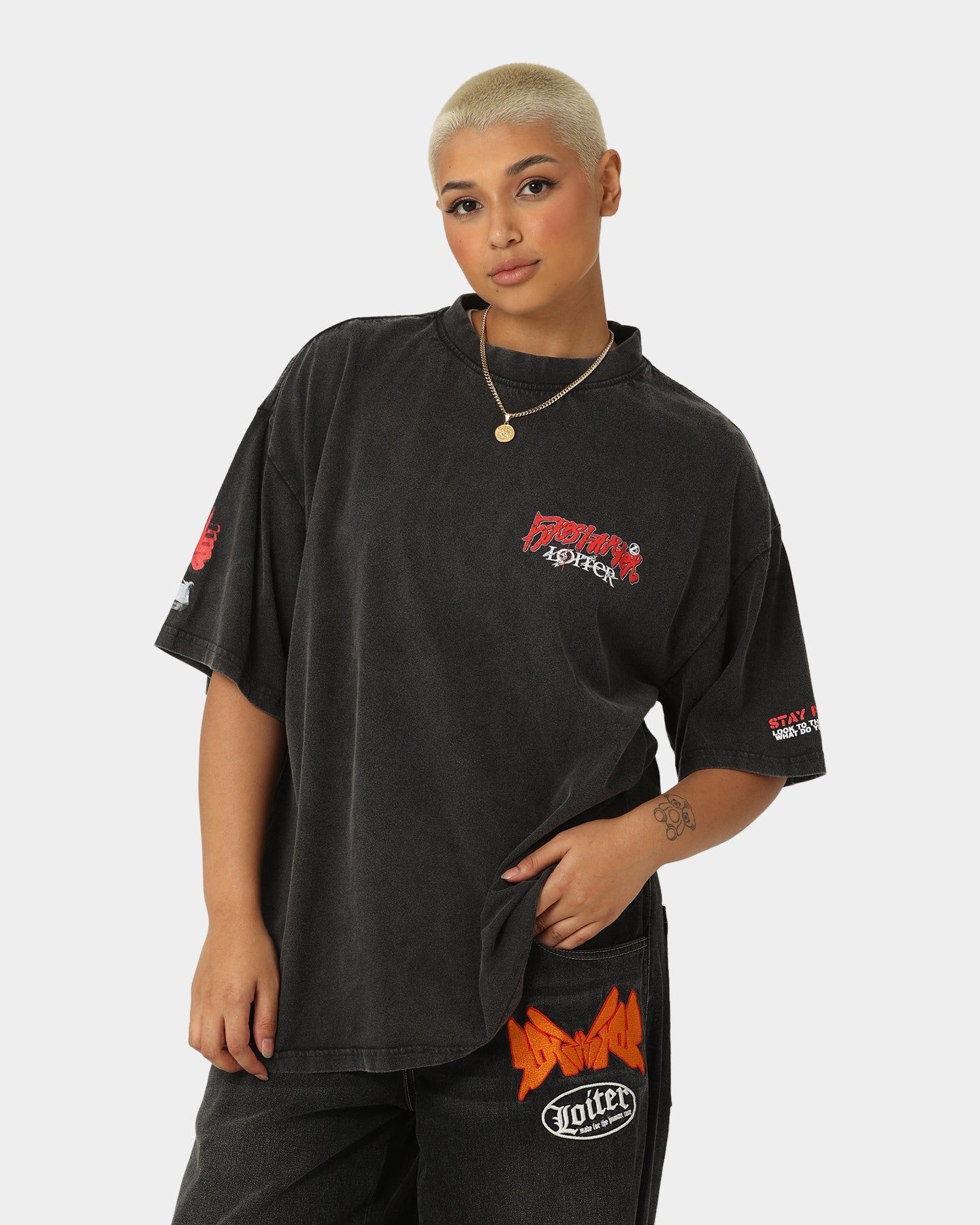 Loiter Firestarter Vintage T-Shirt Vintage Black sold by Culture Kings product image thumbnail 2