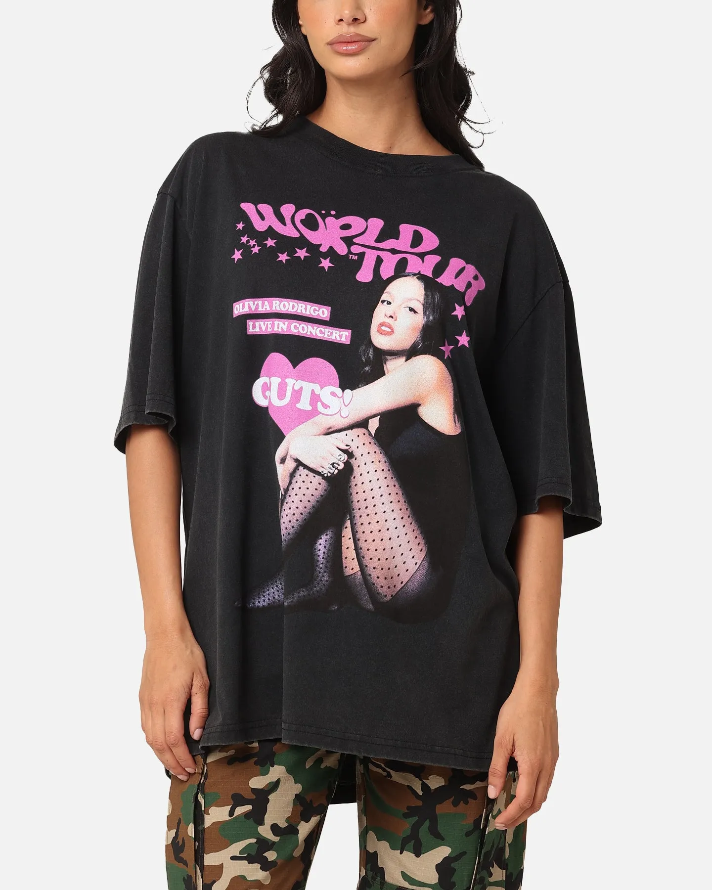 Bravado Olivia Rodrigo Guts T-Shirt Washed Black sold by Culture Kings