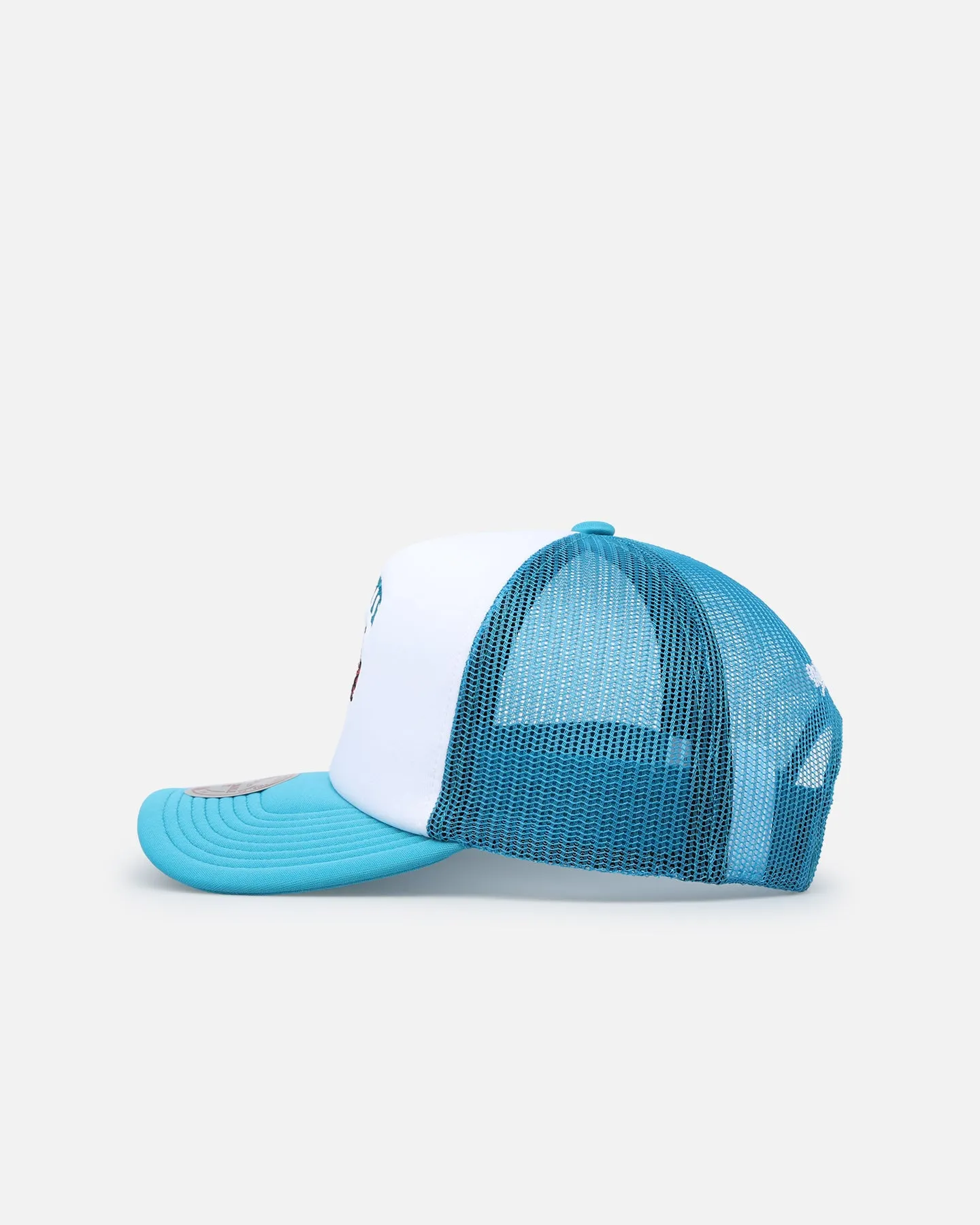 Mitchell & Ness Charlotte Hornets Logo Foam Trucker Snapback Teal/White sold by Culture Kings product image thumbnail 4