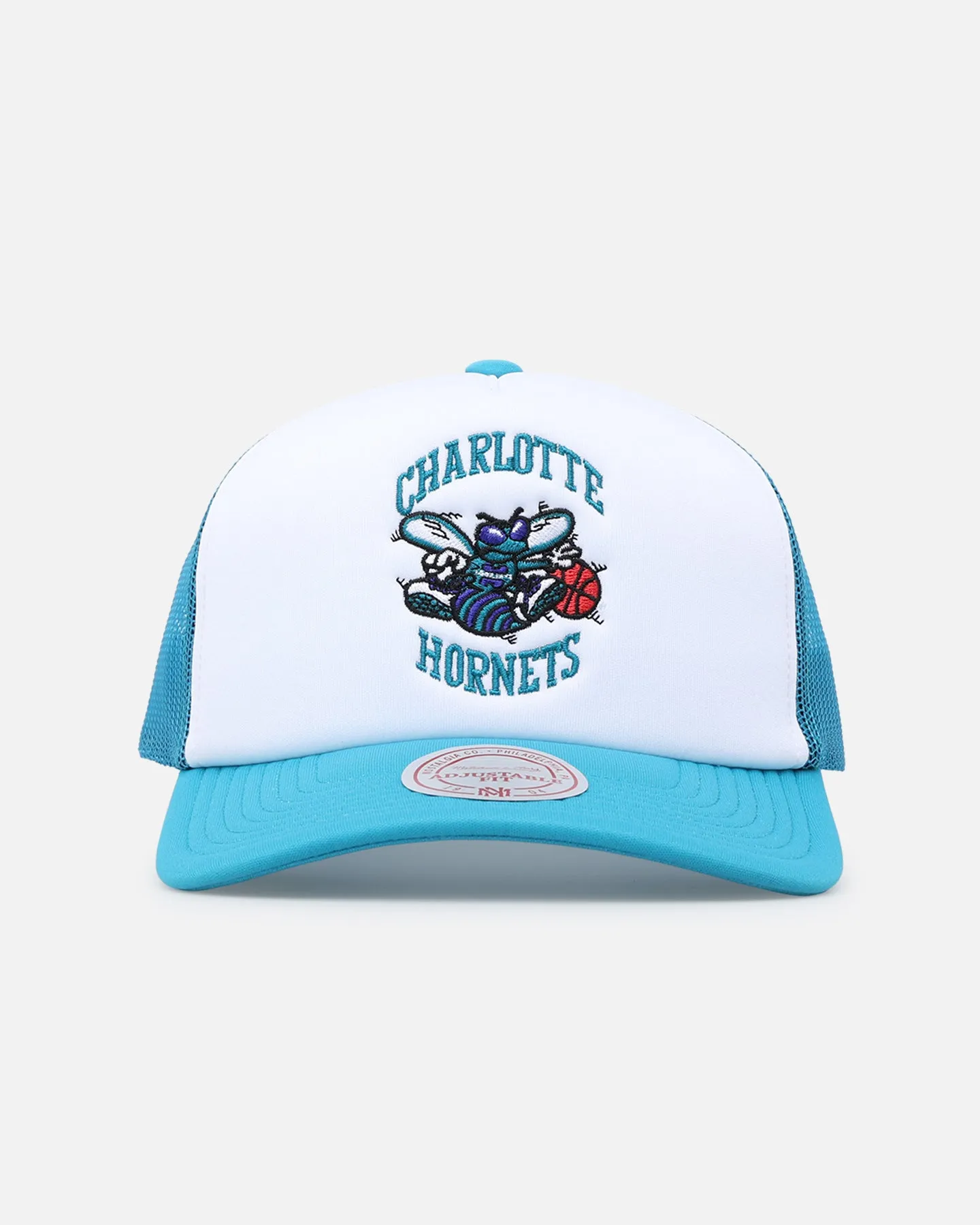 Mitchell & Ness Charlotte Hornets Logo Foam Trucker Snapback Teal/White sold by Culture Kings