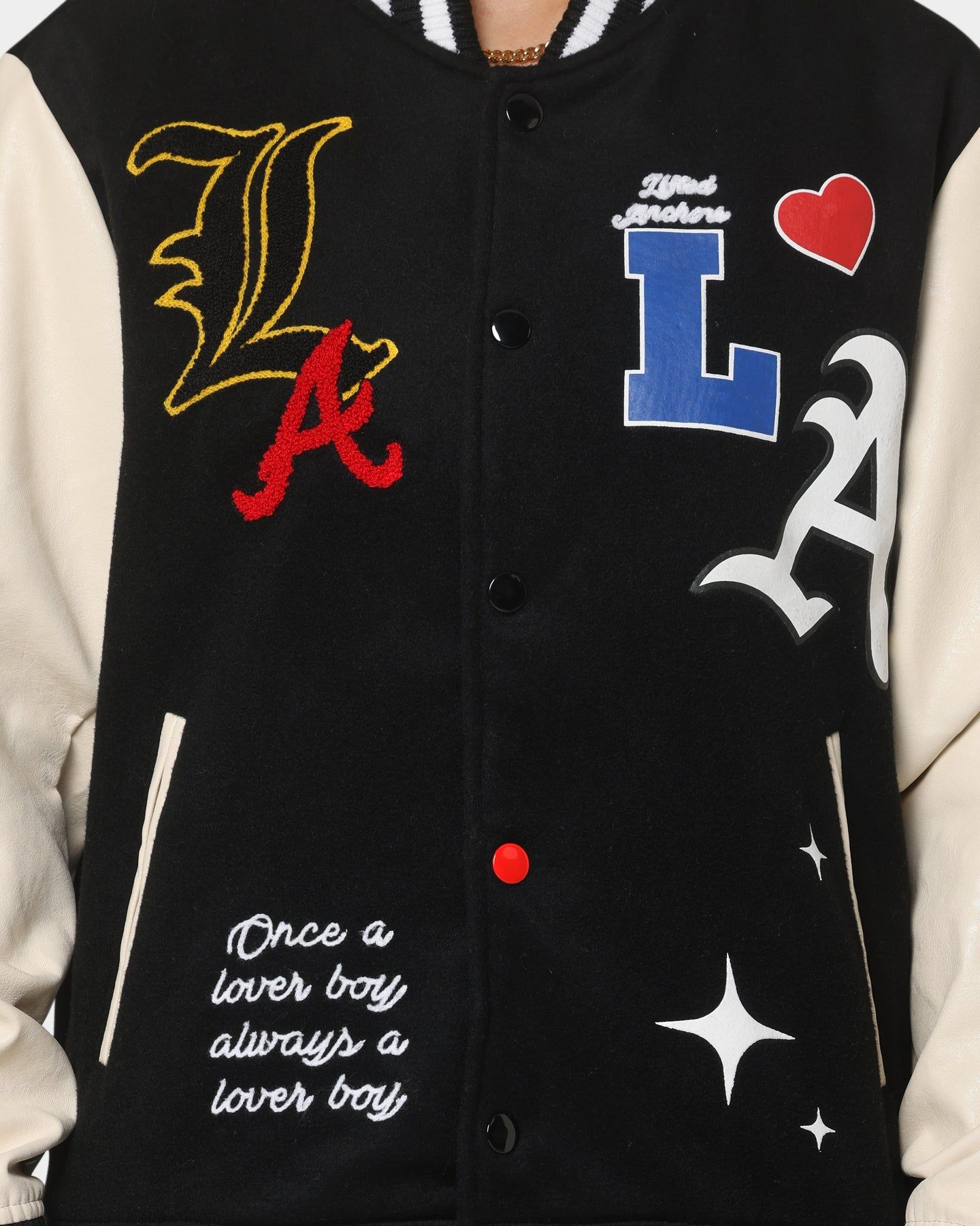 Lifted Anchors State Chenille Varsity Jacket Black sold by Culture Kings product image thumbnail 3