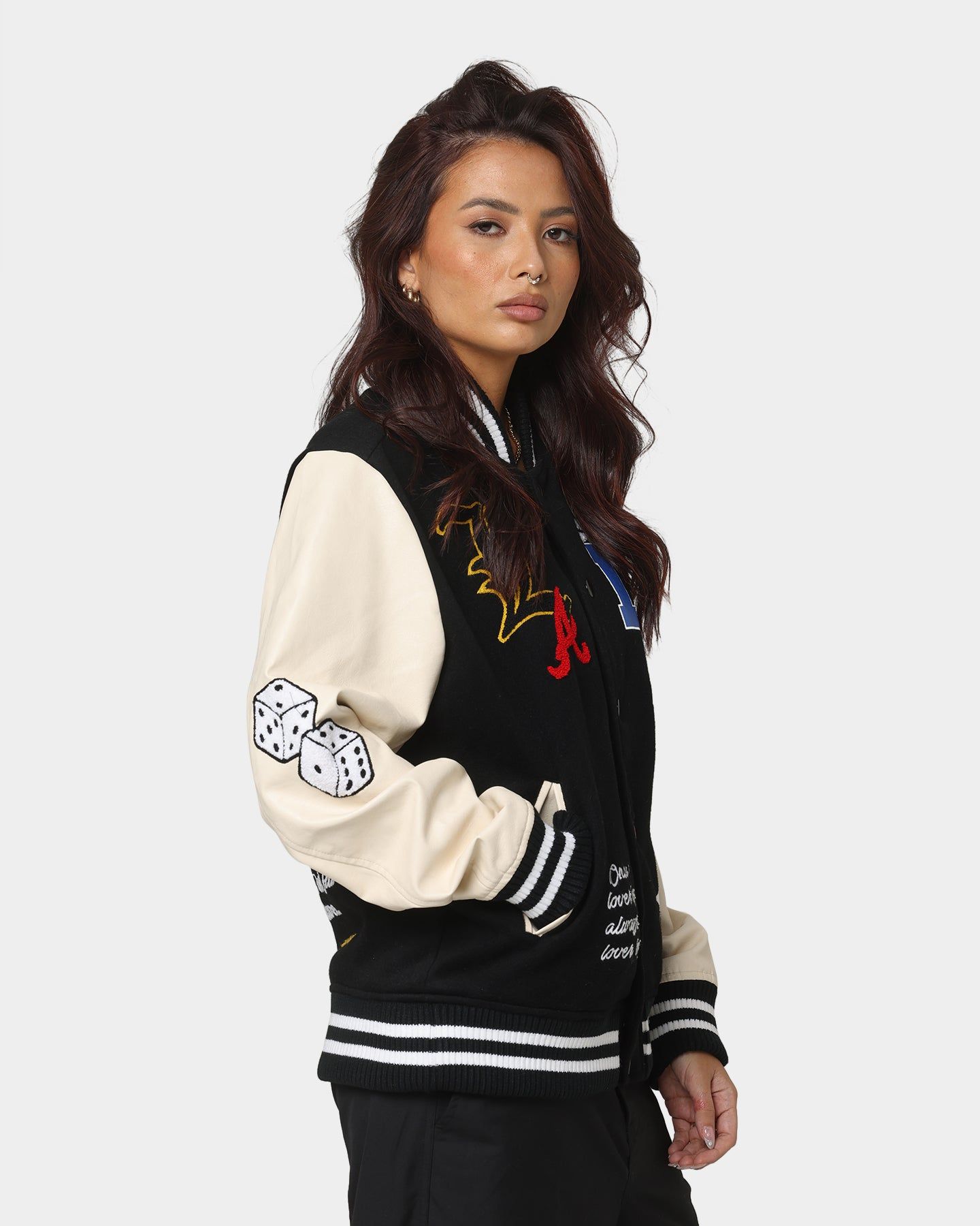 Lifted Anchors State Chenille Varsity Jacket Black sold by Culture Kings product image thumbnail 5