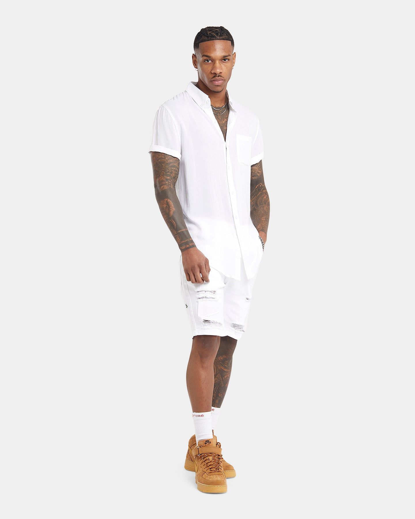 XXIII Dubrovnik Short Sleeve Button Up Shirt White sold by Culture Kings product image thumbnail 3