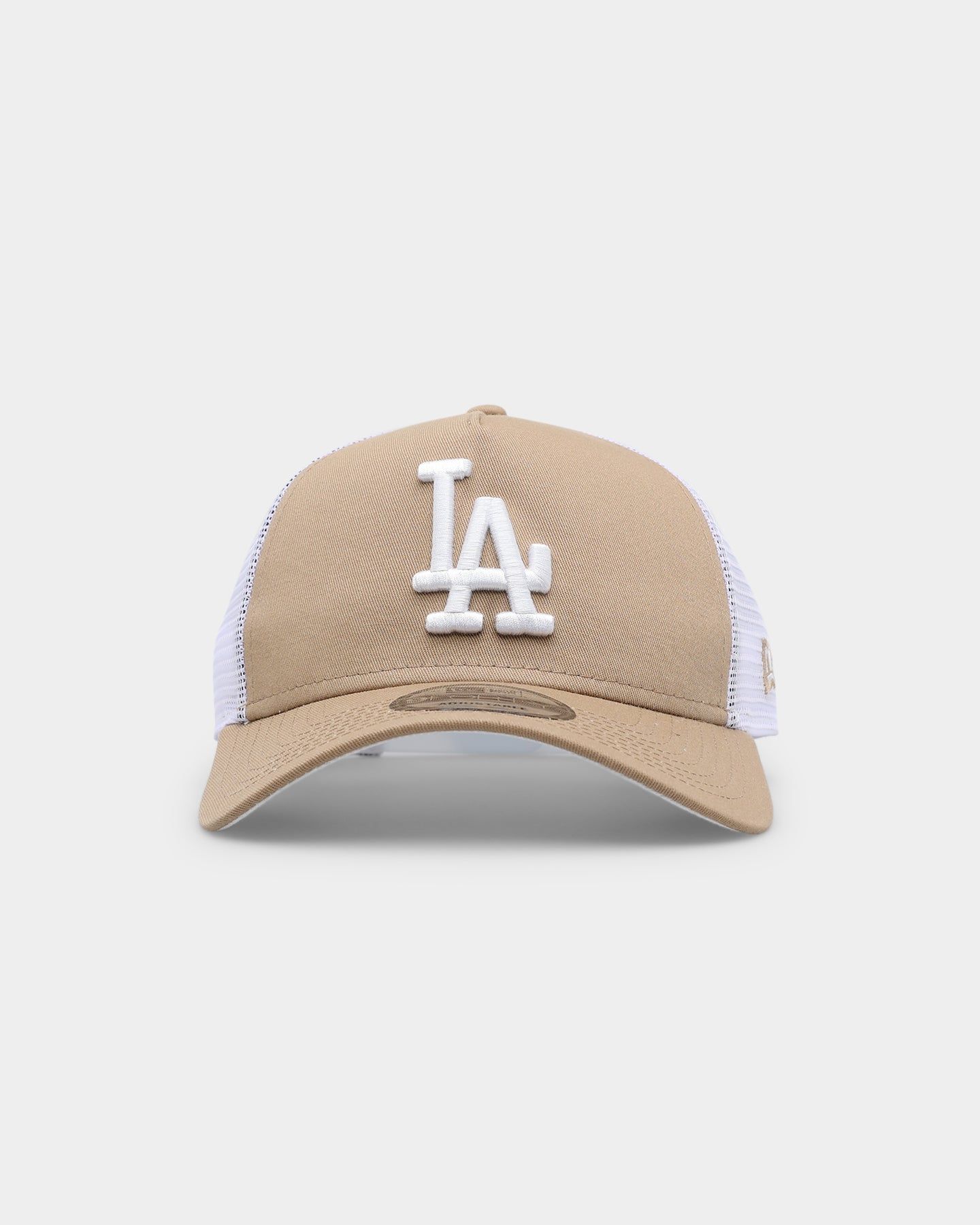 New Era Los Angeles Dodgers 'Summer Essential' 9FORTY A-Frame Trucker Tumbleweed/White sold by Culture Kings