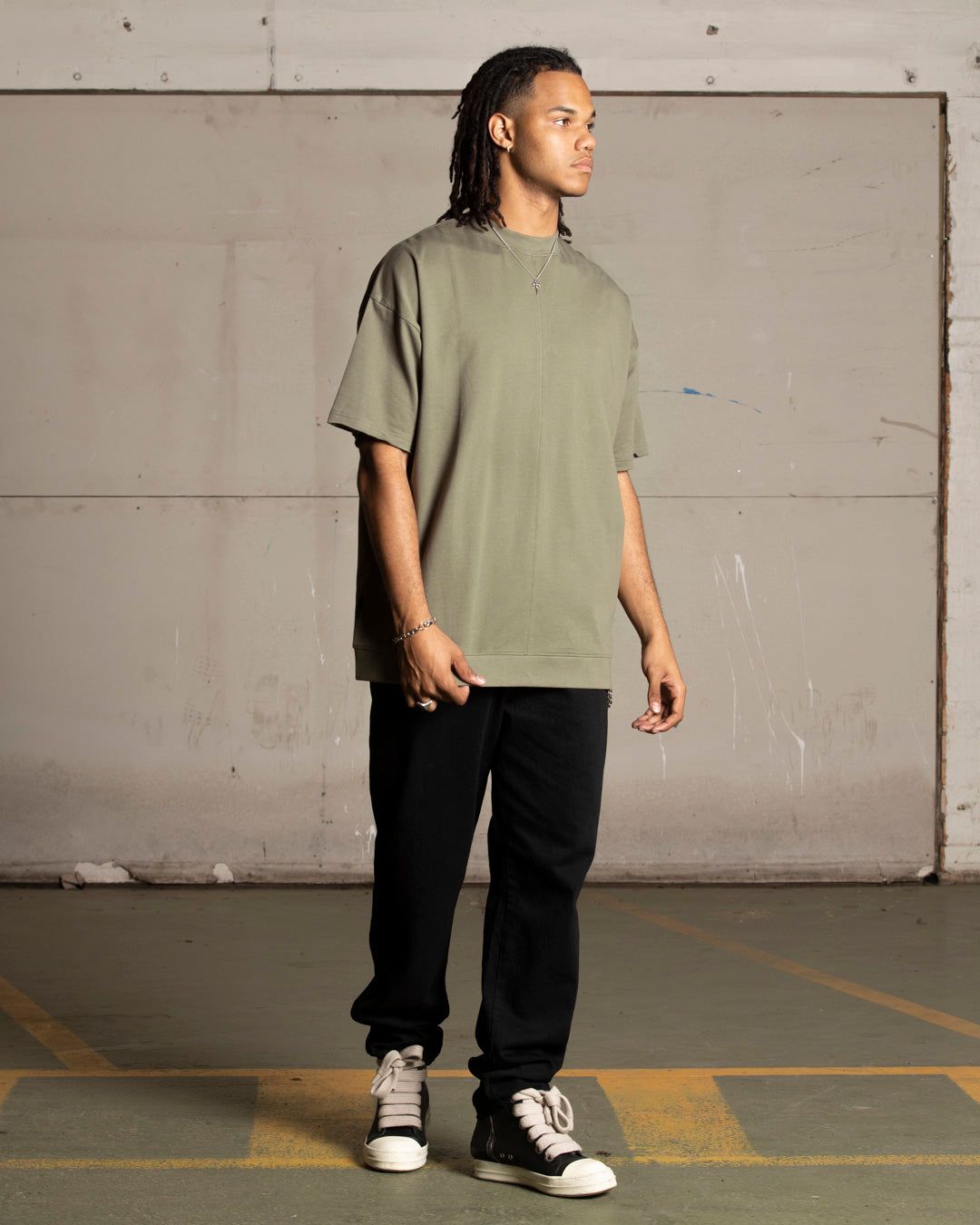 Saint Morta Shadow Boxy T-Shirt Khaki Green sold by Culture Kings product image thumbnail 4