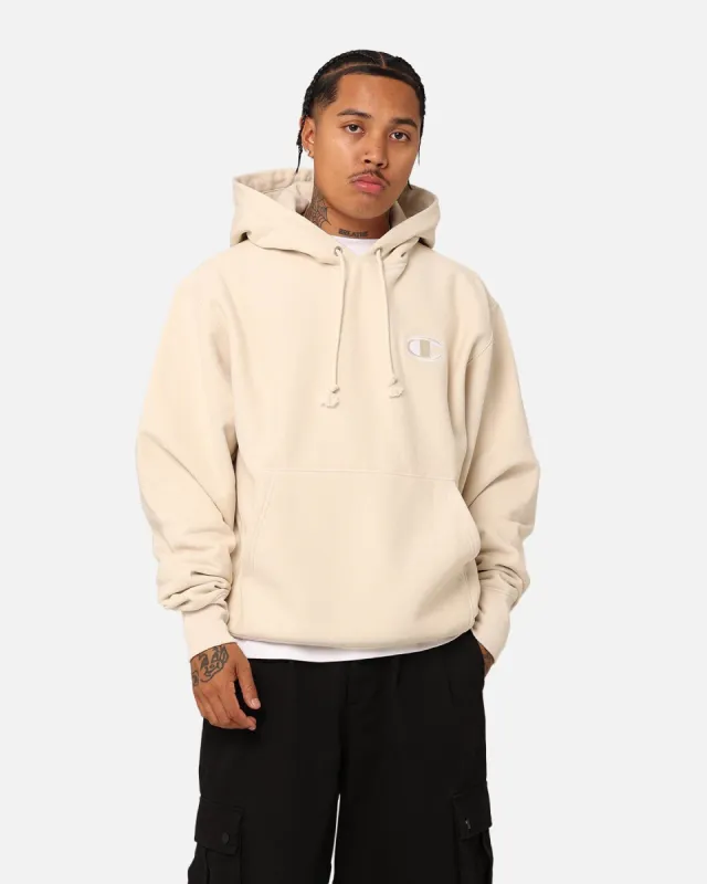 Champion Reverse Weave Big C Hoodie Oat Milk Latte sold by Culture Kings
