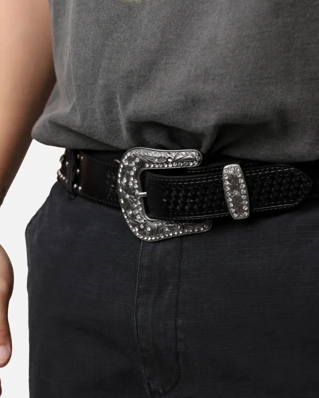 MNML Metal Cross Studded Belt Black sold by Culture Kings