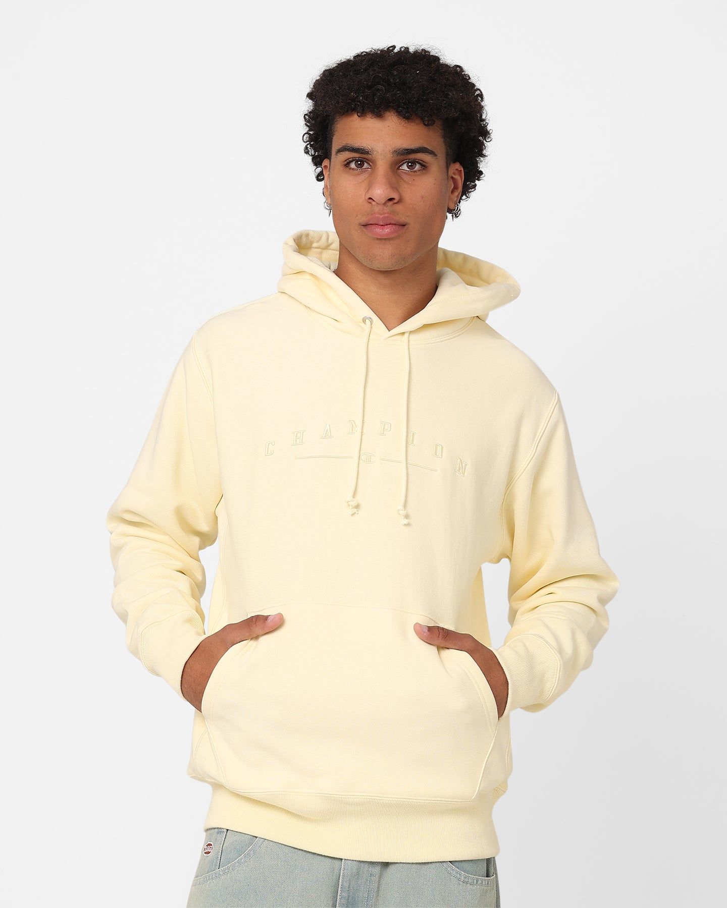 Champion Reverse Weave 2k Logo Hoodie Post Yellow sold by Culture Kings