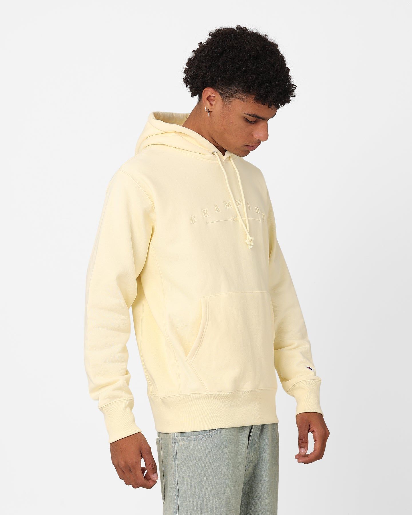 Champion Reverse Weave 2k Logo Hoodie Post Yellow sold by Culture Kings product image thumbnail 5