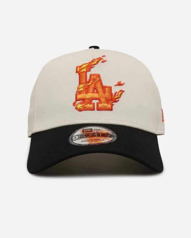 New Era Los Angeles Dodgers 'Flame' 9FORTY A-Frame Snapback Chrome White/Black sold by Culture Kings