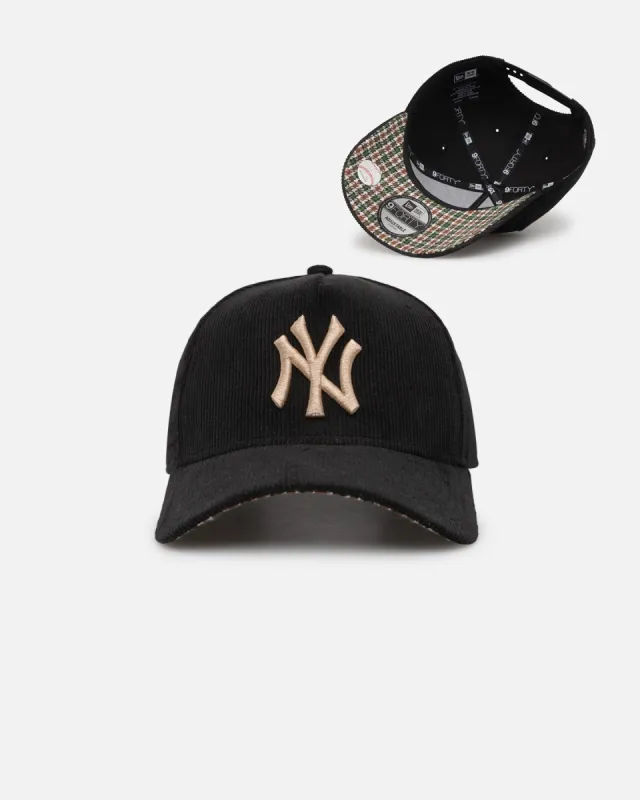 New Era New York Yankees 'Black Cord Plaid UV' 9FORTY A-Frame Snapback Black/Plaid sold by Culture Kings